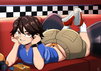 cassie and gregory from fnaf cover