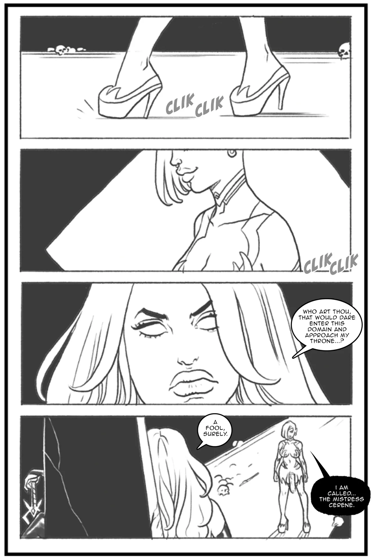 Lady Death vs Cerene page 1 full
