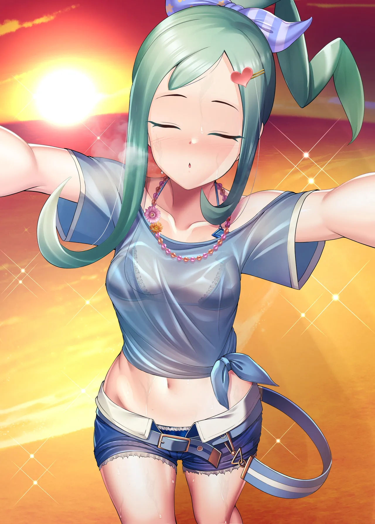 ポケモンのルチアと海辺でいちゃいちゃする絵 page 8 full