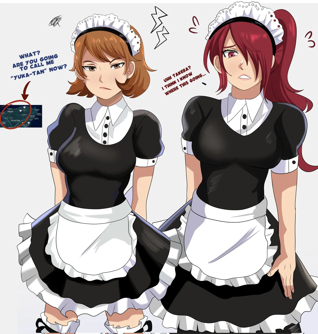 Maid Yukari and Mitsuru Strip Game page 3 full