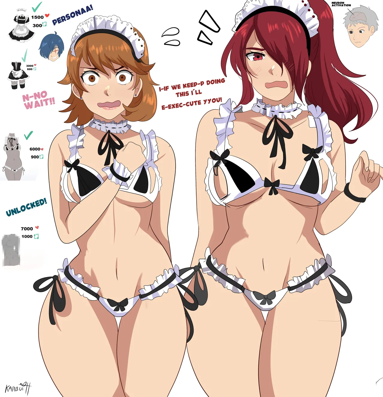 Maid Yukari and Mitsuru Strip Game page 5 full