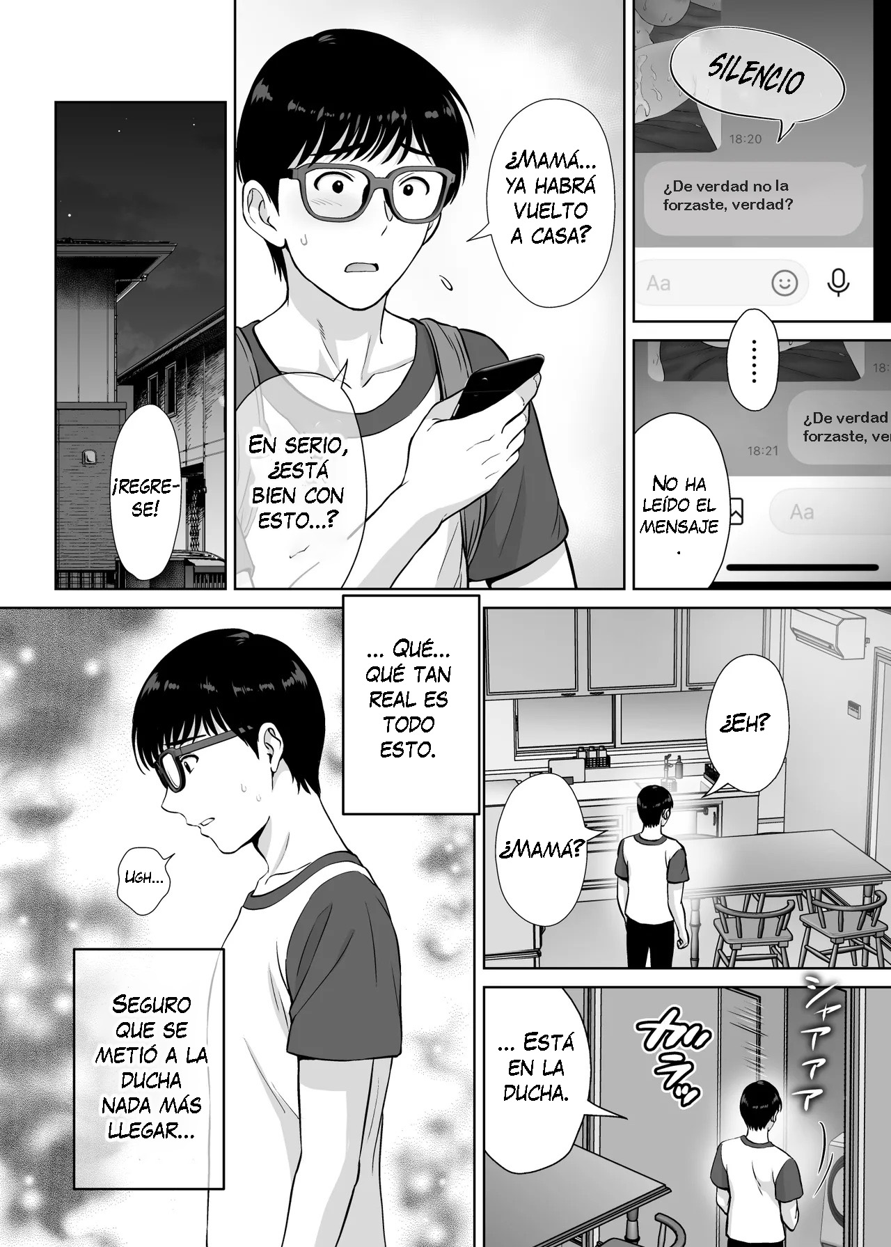 Haha Swapping 2 ~Kaa-chan o Koukanshite Iratsuita Ore no Yabai Shitto no Hanashi~｜Intercambio de Madres 2 ~La Historia Sobre mis Celos después de Intercambiar a Mamá~ page 3 full