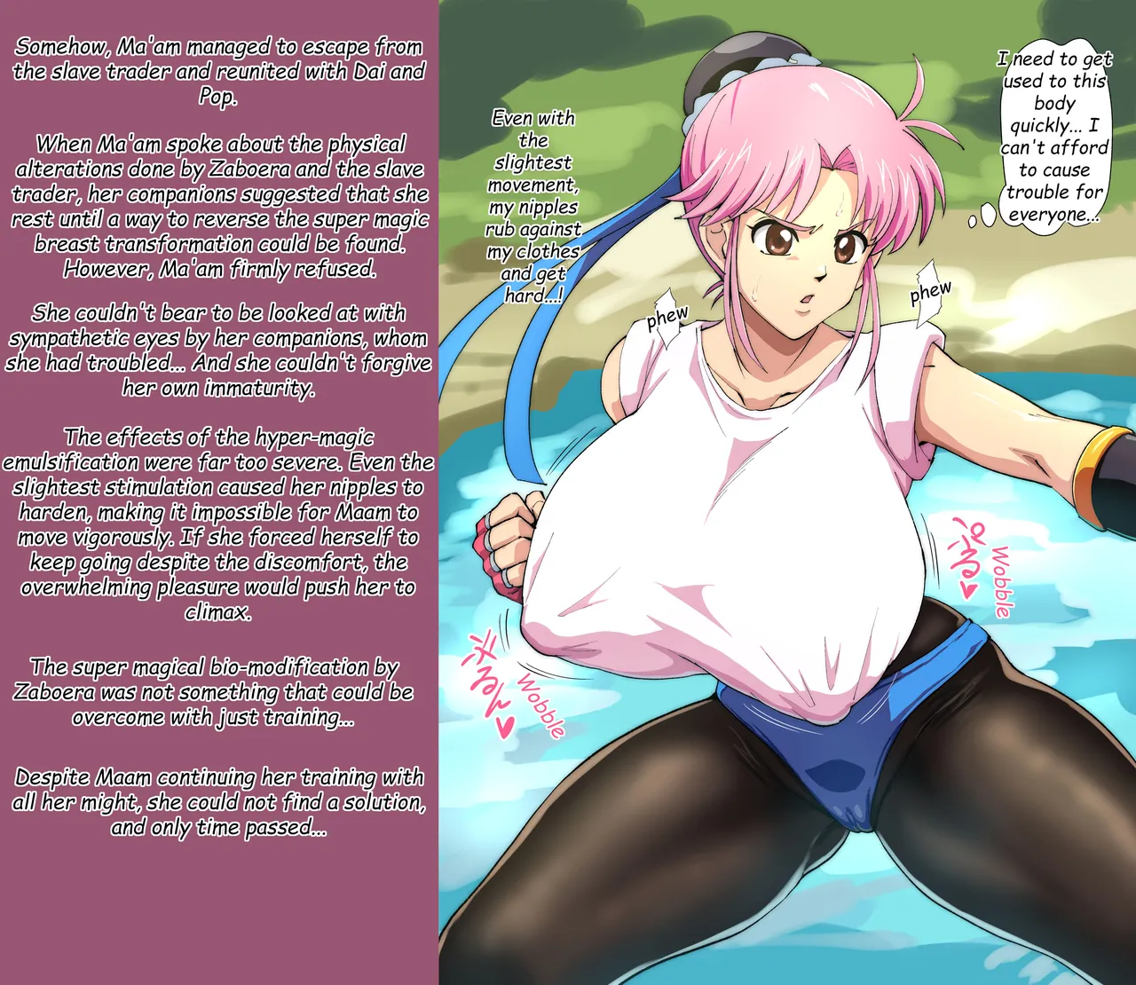 Maam, who has transformed into a super magic “breast” creature page 3 full