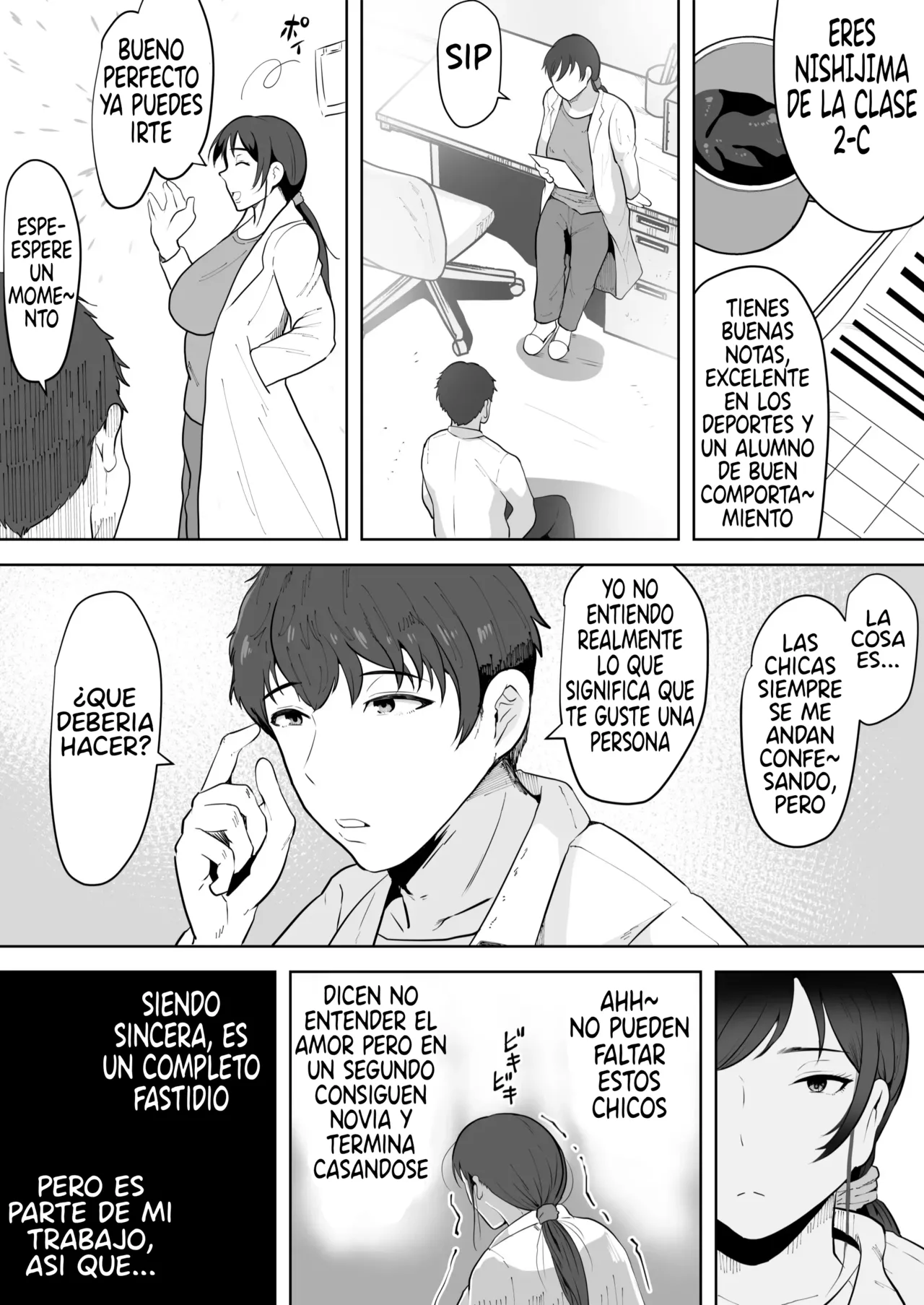 Hoken no Sensei Shinobu, 37 Sai, K-Cup ~Sei ni Mezameta Toshima no Mesu~｜Shinobu-sensei, Enfermera Escolar de 37 Años, Copa K ~Una Madurita que Despertó su Sexualidad~ page 6 full