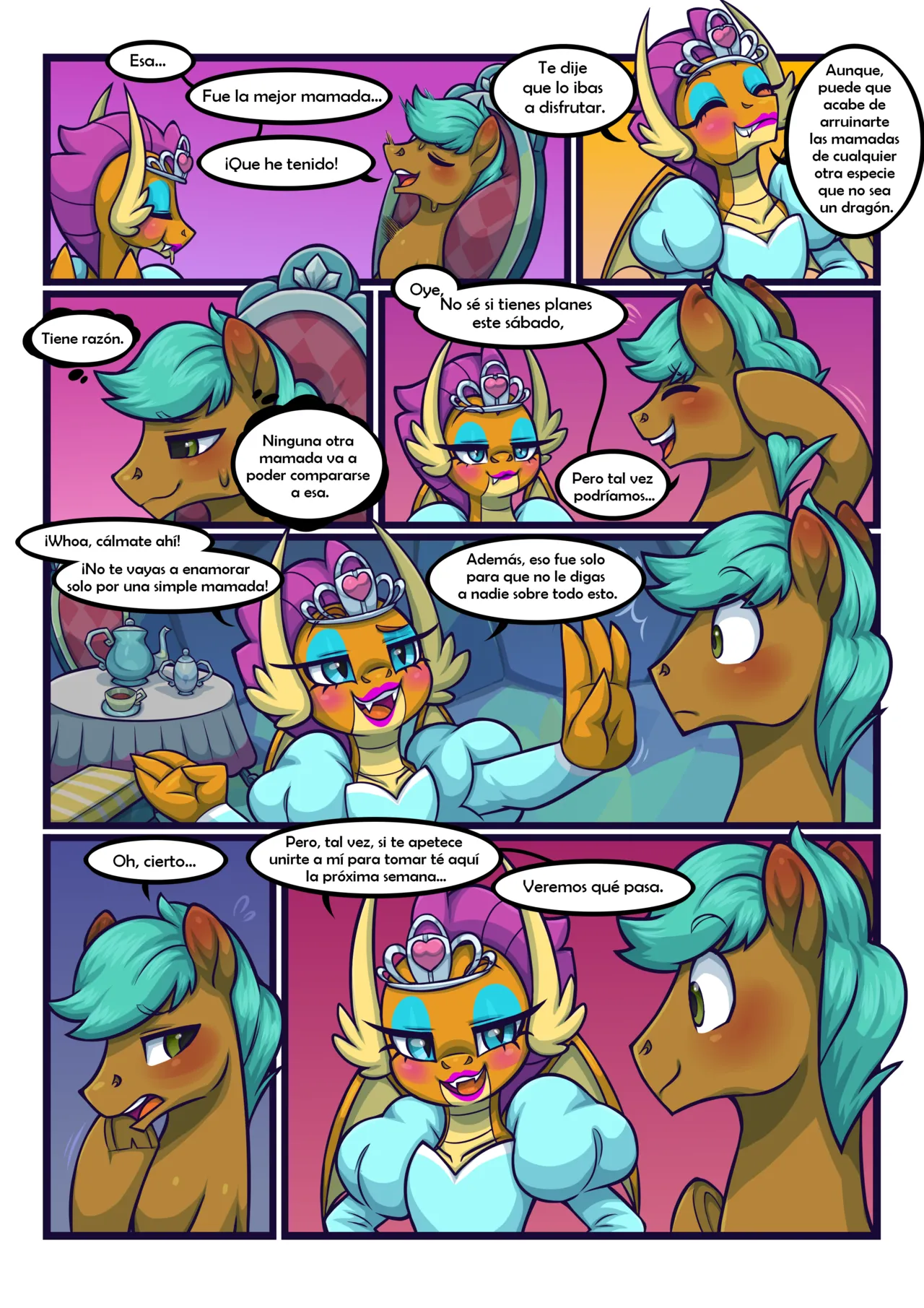 tea party Smolder x OC comic page 8 full