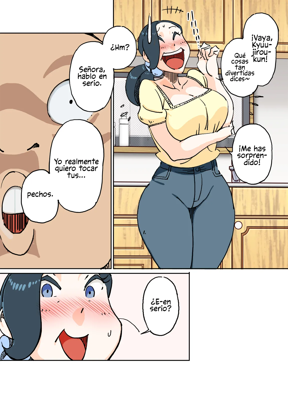 Color Ban Kyuujirou-kun Hitozuma no Oppai ga Momitai Toshigoro page 5 full