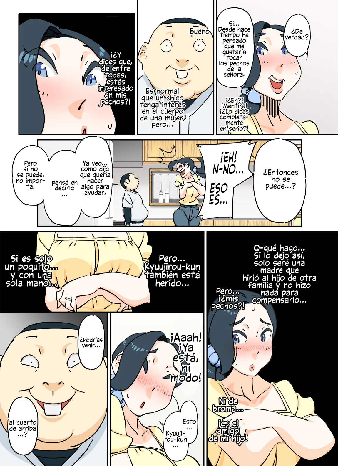 Color Ban Kyuujirou-kun Hitozuma no Oppai ga Momitai Toshigoro page 6 full