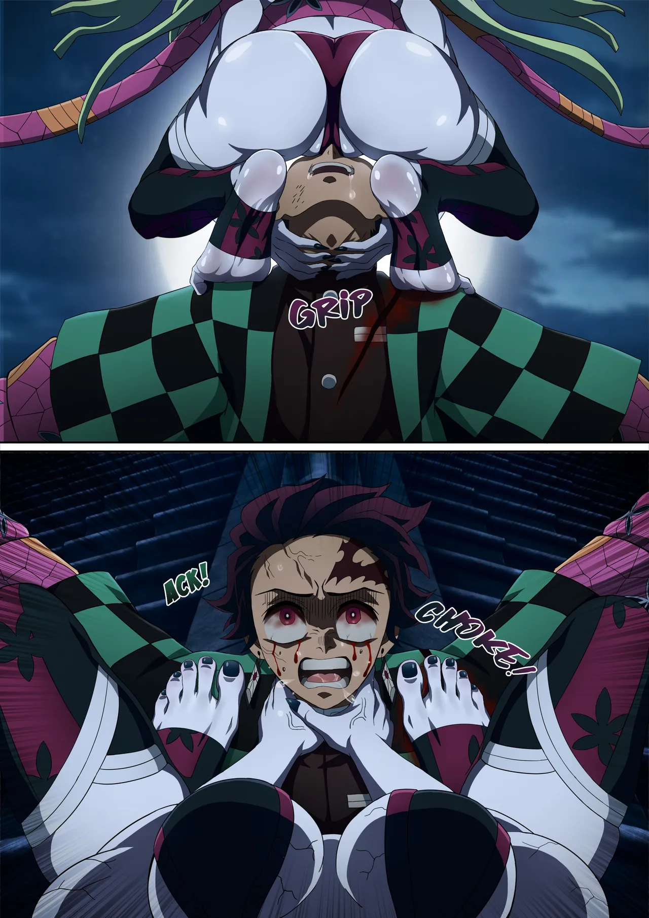 Daki’s Blood Demon Art: Trample 堕姫の血鬼術・紅蓮践踏 page 10 full