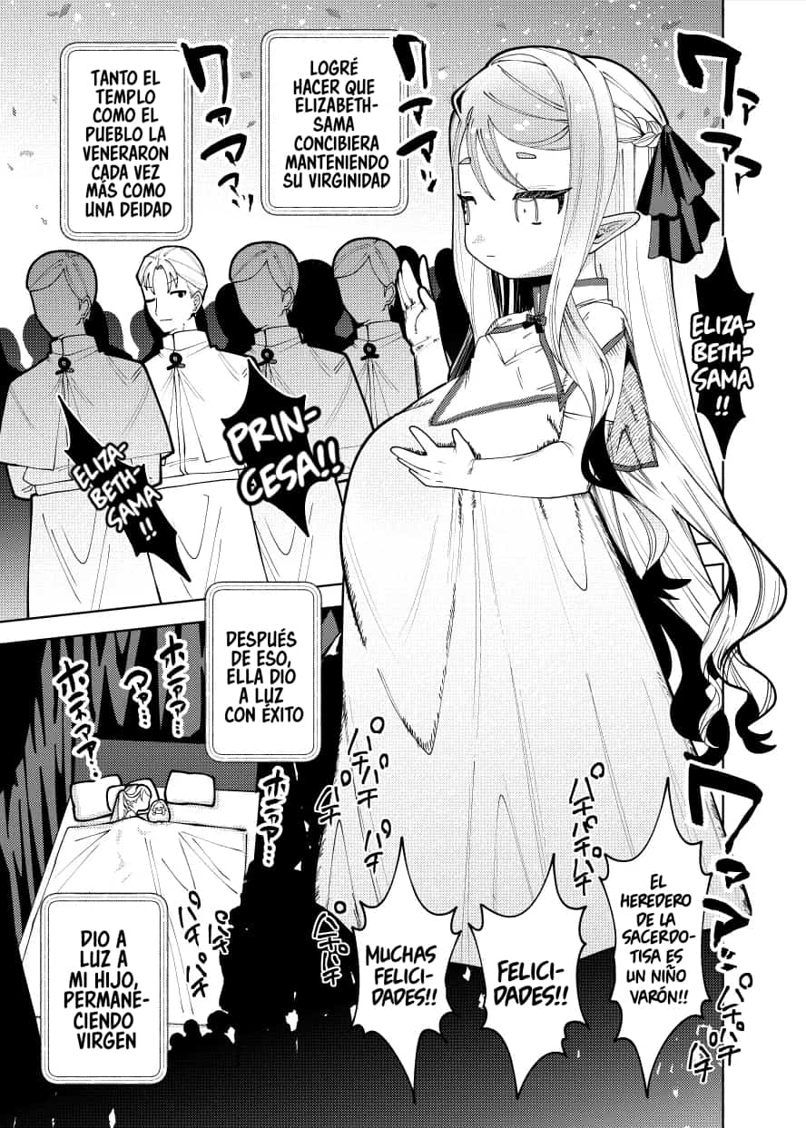 Shojo Jutai Puniman Elf Miko no Sango Shojo o Itadaku Hanashi | Así Fue como Embaracé a la Elfa Sacerdotisa del Santuario sin Desflorarla, y luego de Dar a Luz le Quité la Virginidad page 10 full