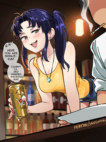 Misato x Black Lagoon cover