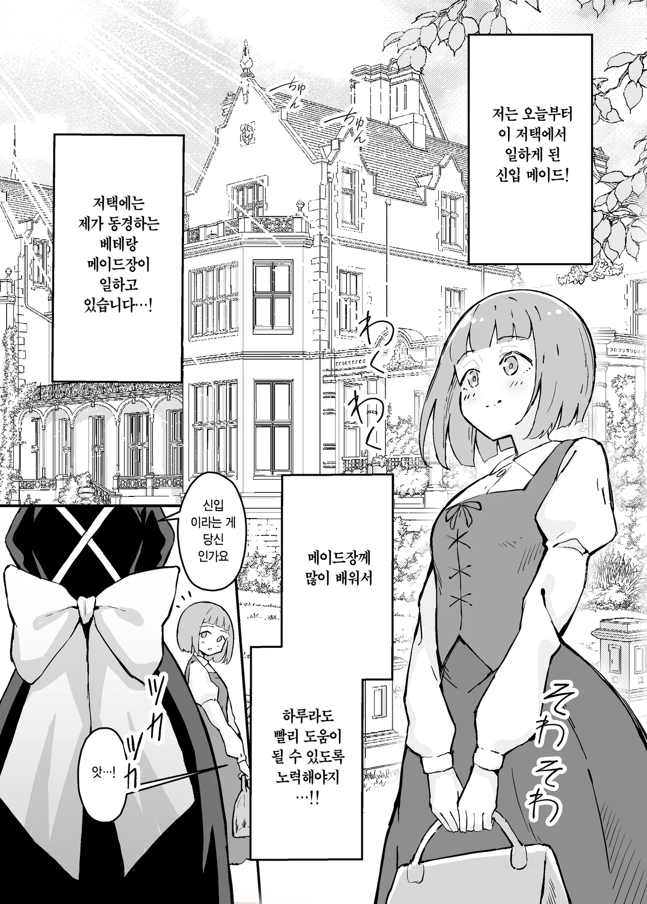 Akogare no Senpai Maidchou no Yotogi o Kengaku | 동경하던 선배 메이드장의 밤시중을 견학하다 page 2 full