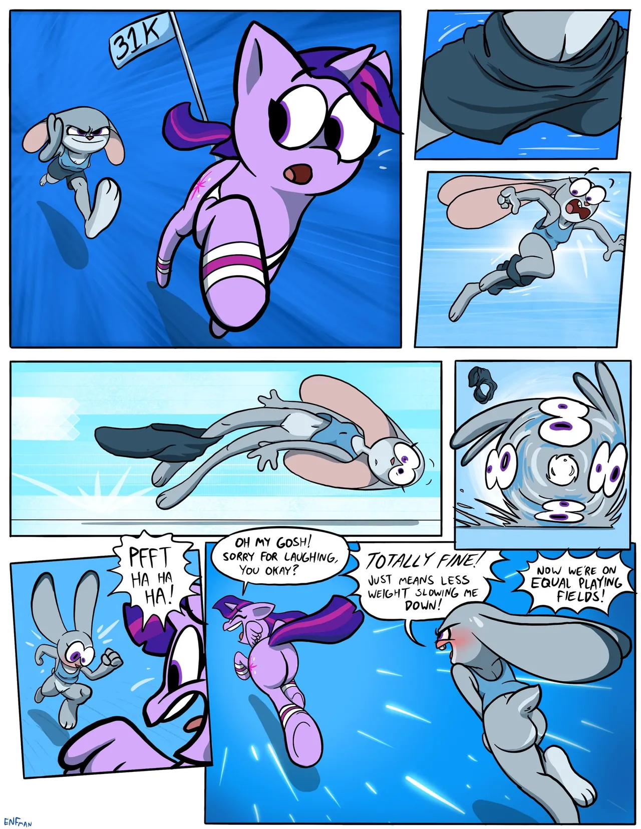 The Twilight Sparkle vs. Judy Hopps Runner Saga page 2 full