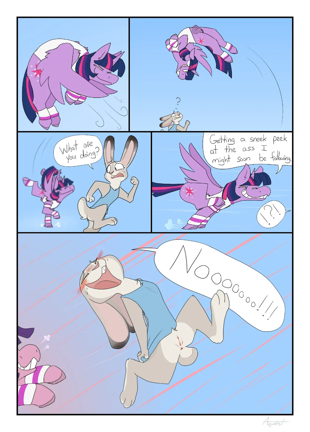 The Twilight Sparkle vs. Judy Hopps Runner Saga page 3 full