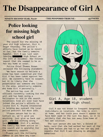 The Disappearance of Girl A: Chapter 1 cover