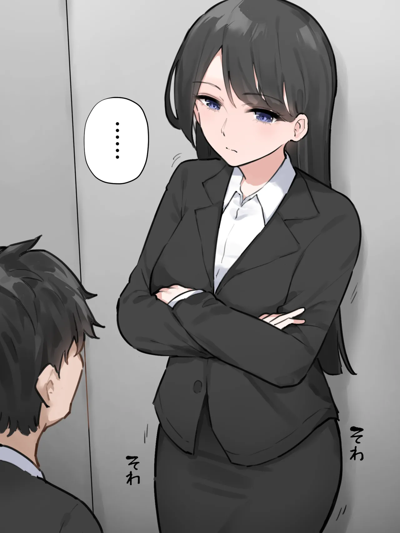 故障したエレベーターに乗り合わせた会社の先輩が我慢の限界だった page 6 full