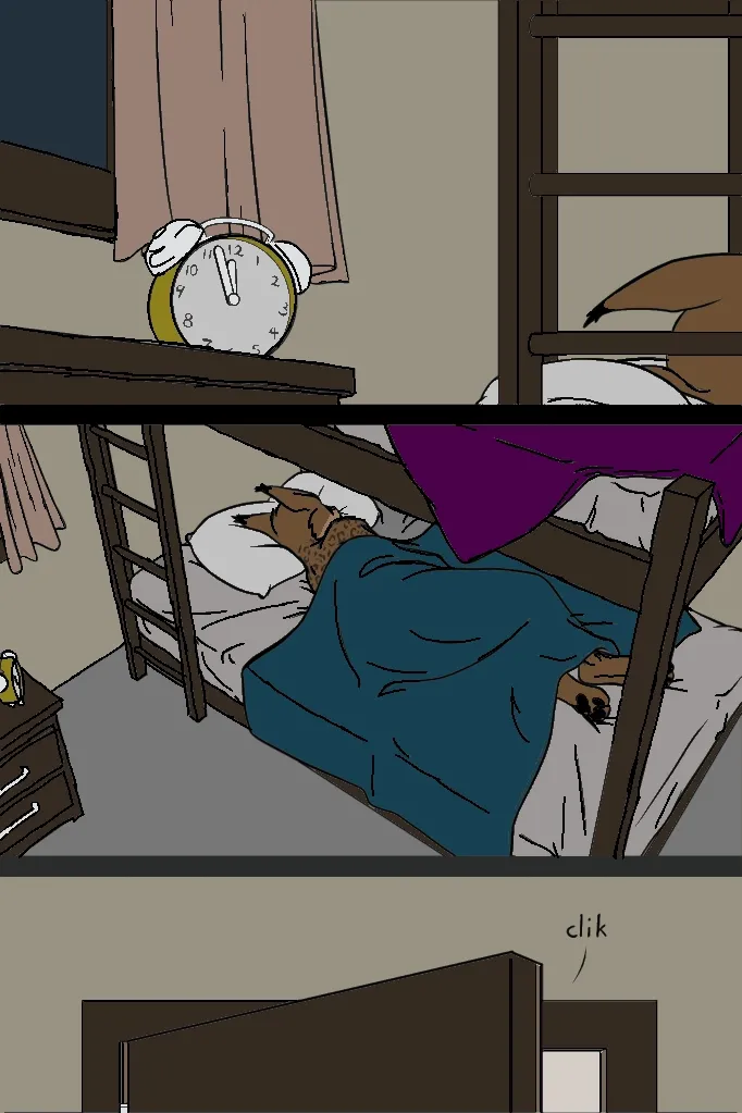 black kitten - Mornings -color page 1 full