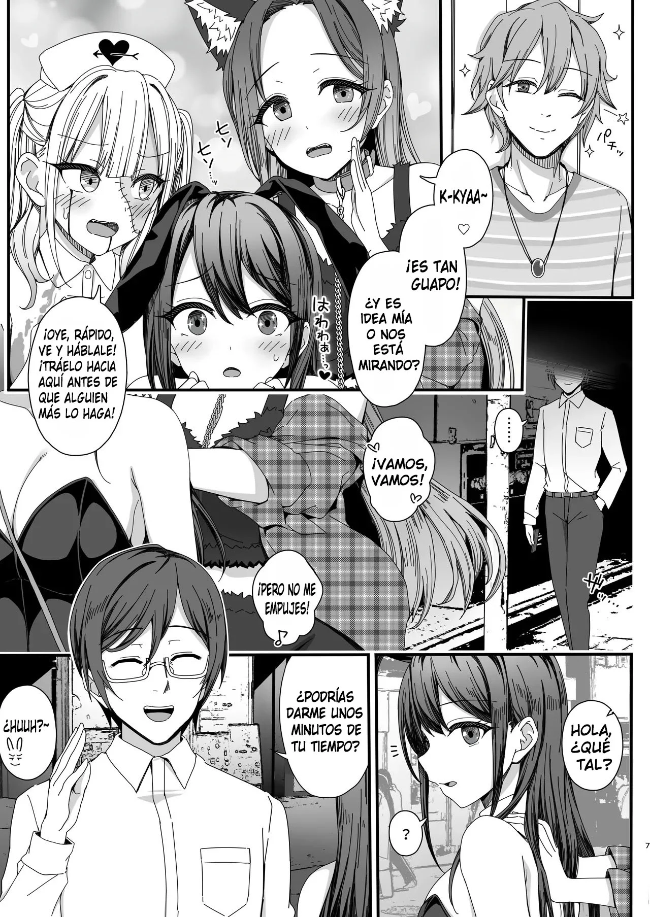 Halloween de Ukareta Gal-tachi ni Saimin Seisai o!!｜¡¡Castigo Hipnótico para las Gals en Halloween!! page 7 full