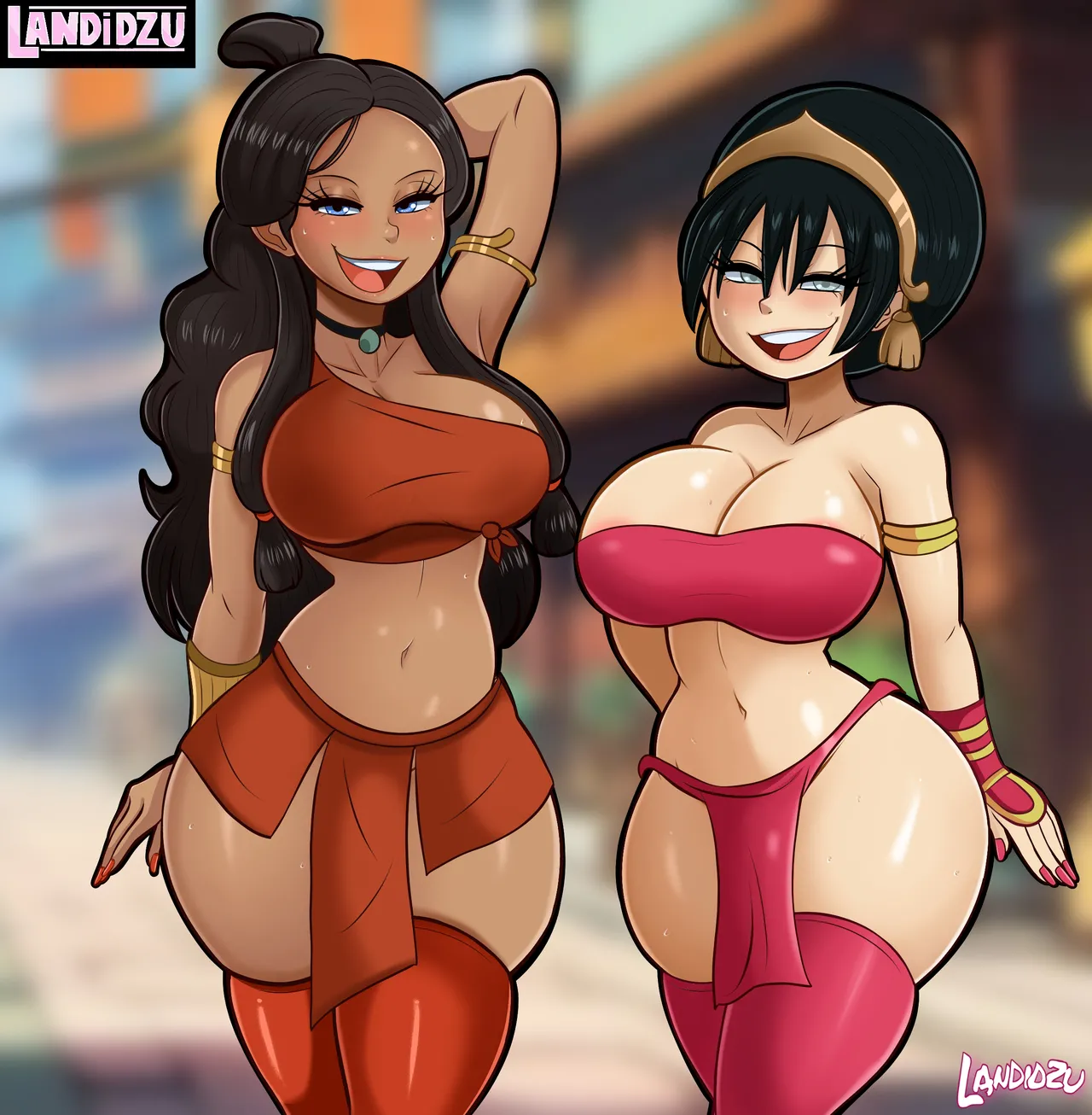 Two girls walking through the city - Landidzu page 9 full