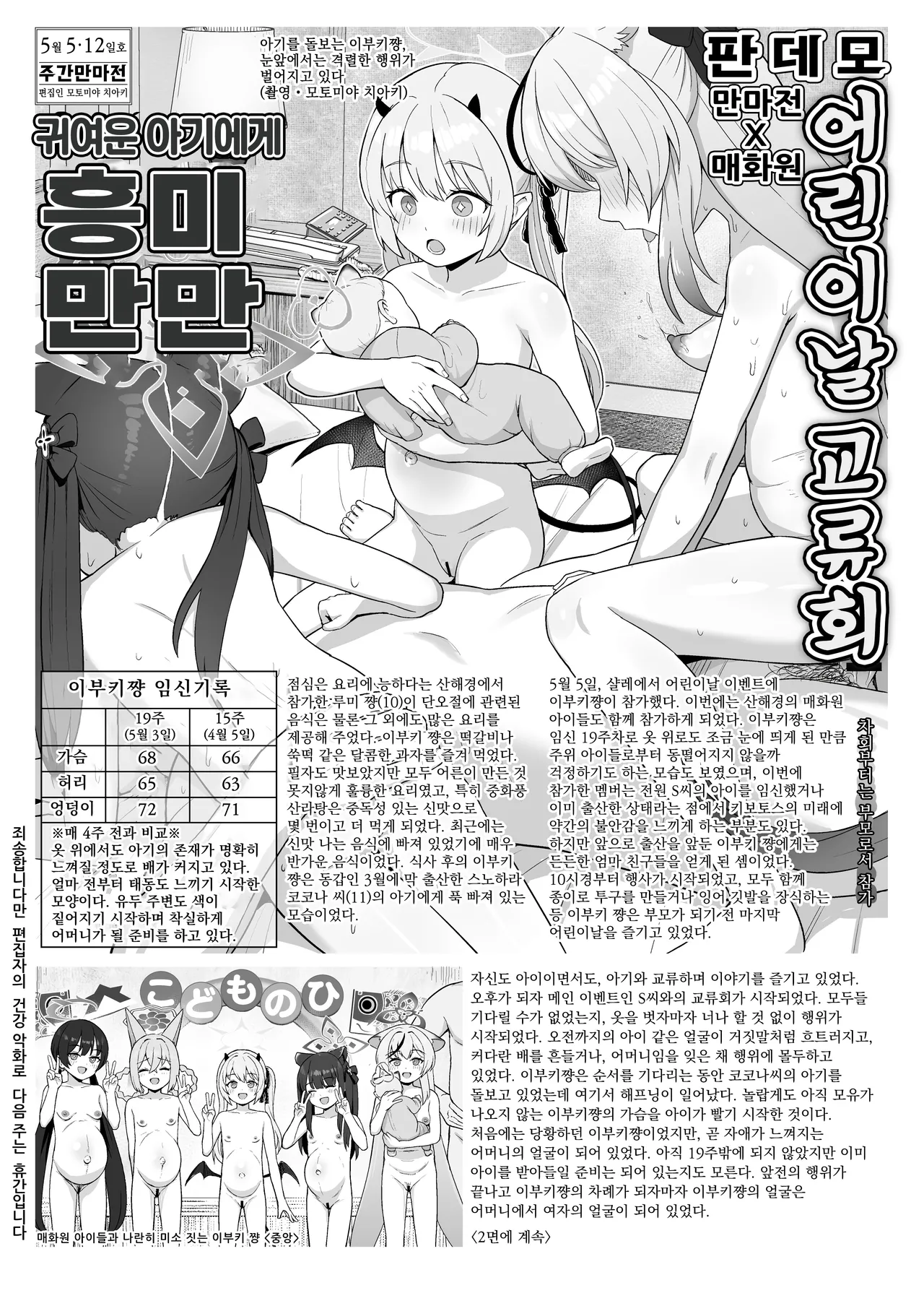 Shuukan Banmaden ~Pandemo~ Ibuki Ninshin Shussan Hen | 주간 만마전~판데모~이부키 임신 출산편 page 3 full