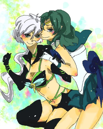 Sailor moon art compilation   yaten x michiru cover