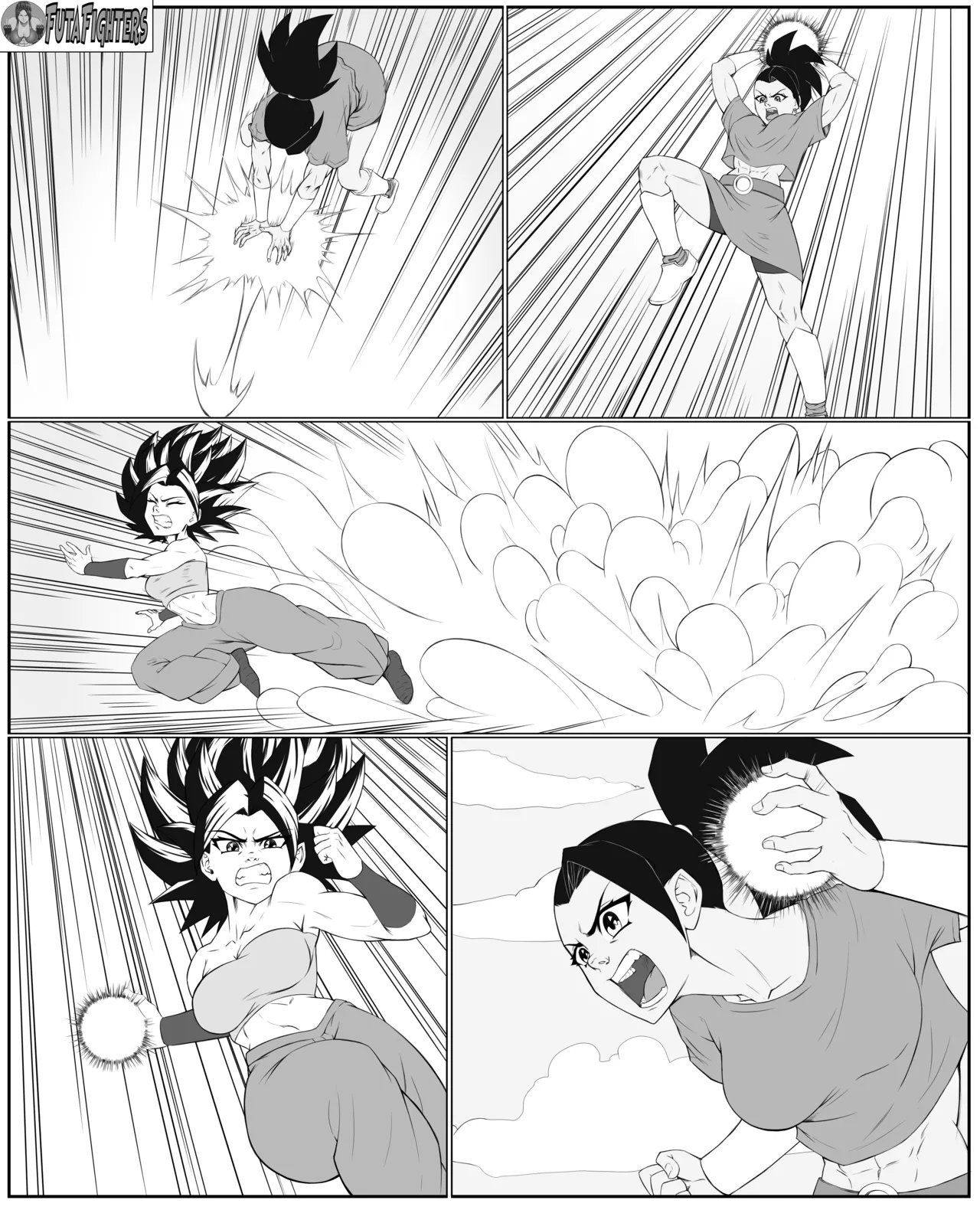 Caulifla vs Kale FutaFighters ongoing page 10 full
