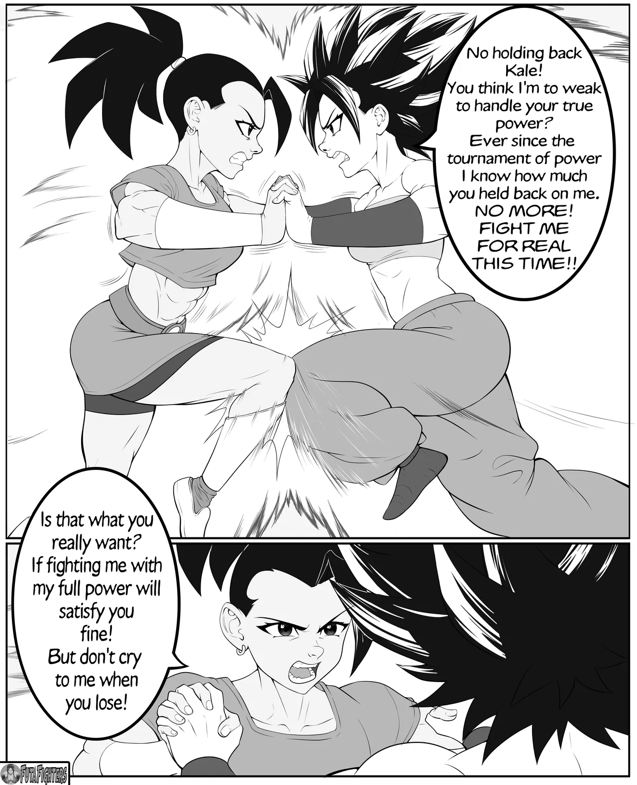 Caulifla vs Kale FutaFighters ongoing page 3 full