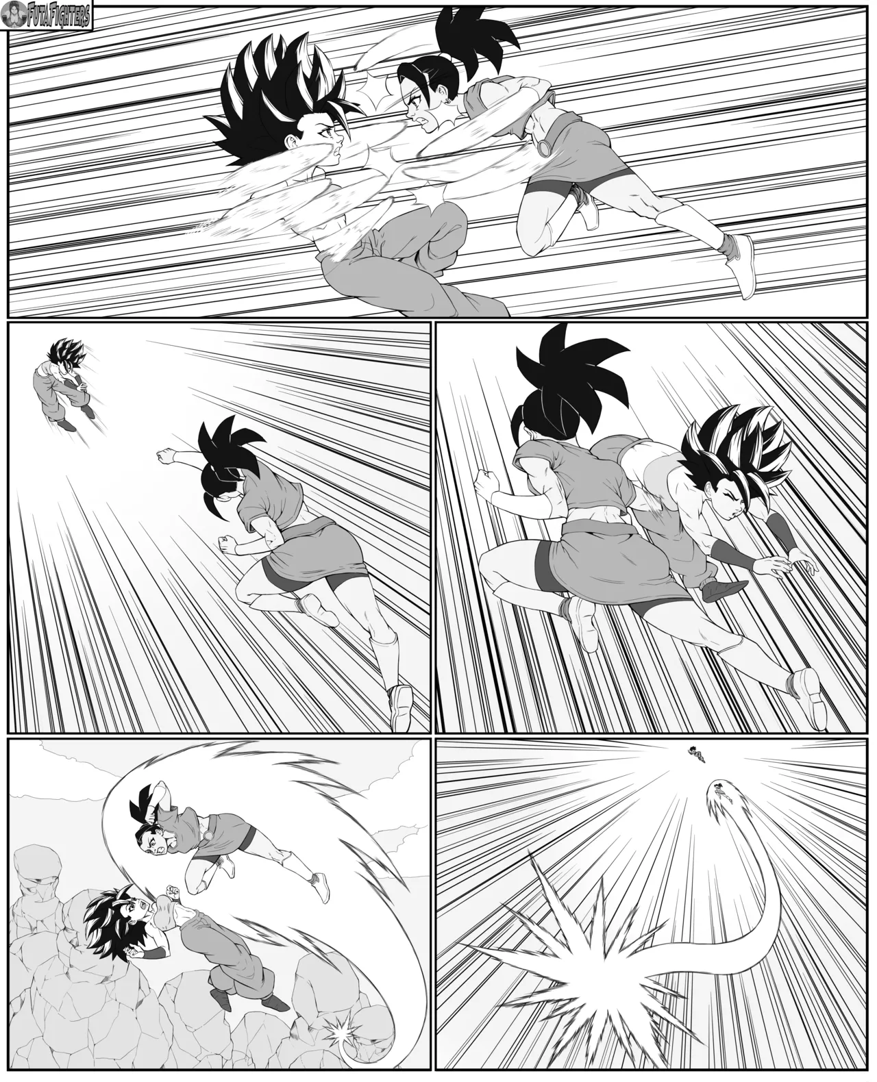 Caulifla vs Kale FutaFighters ongoing page 8 full