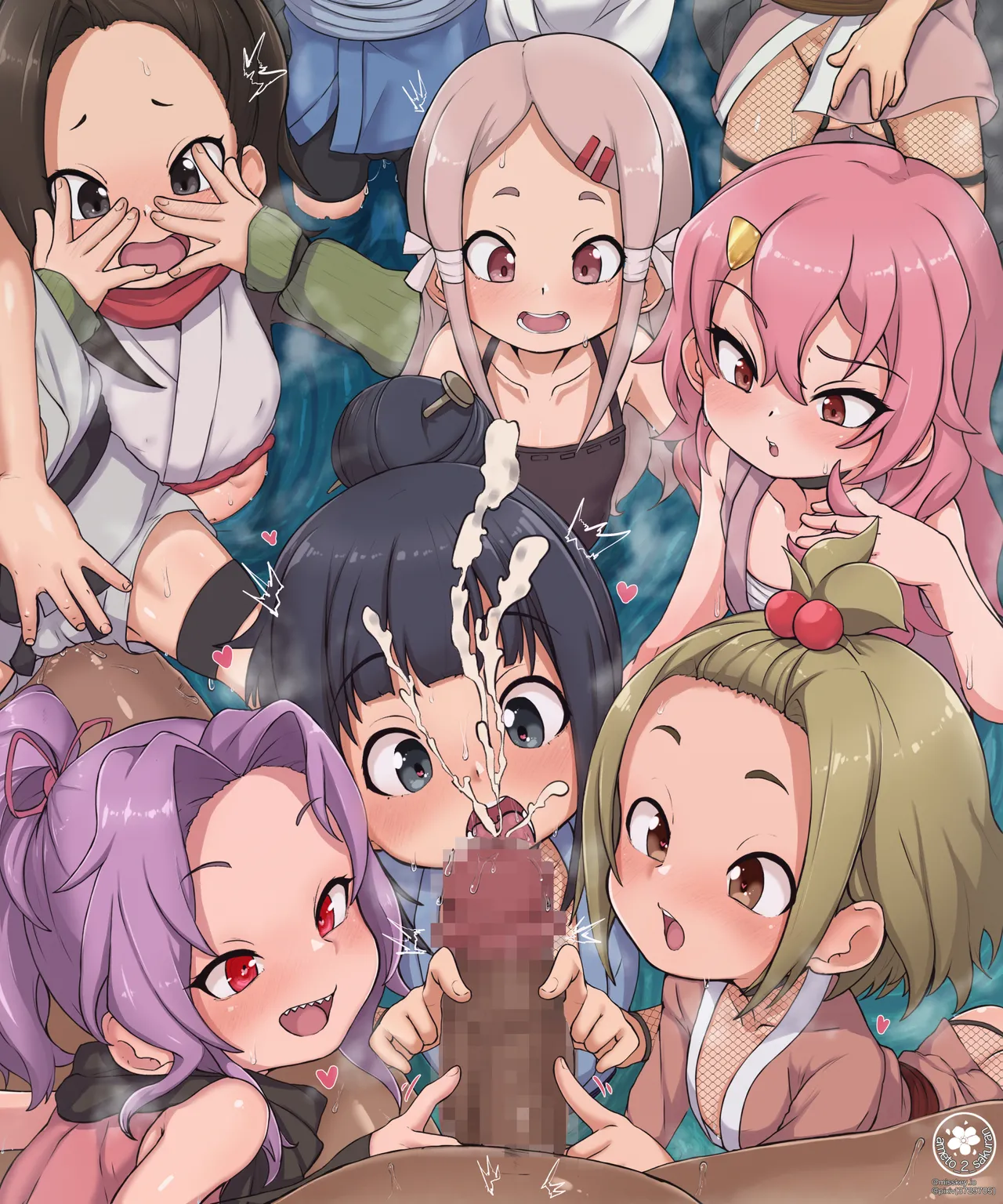 🔞🚸 あかね組のコ達と温泉に浸かりながら致してぇ ❤️ page 4 full