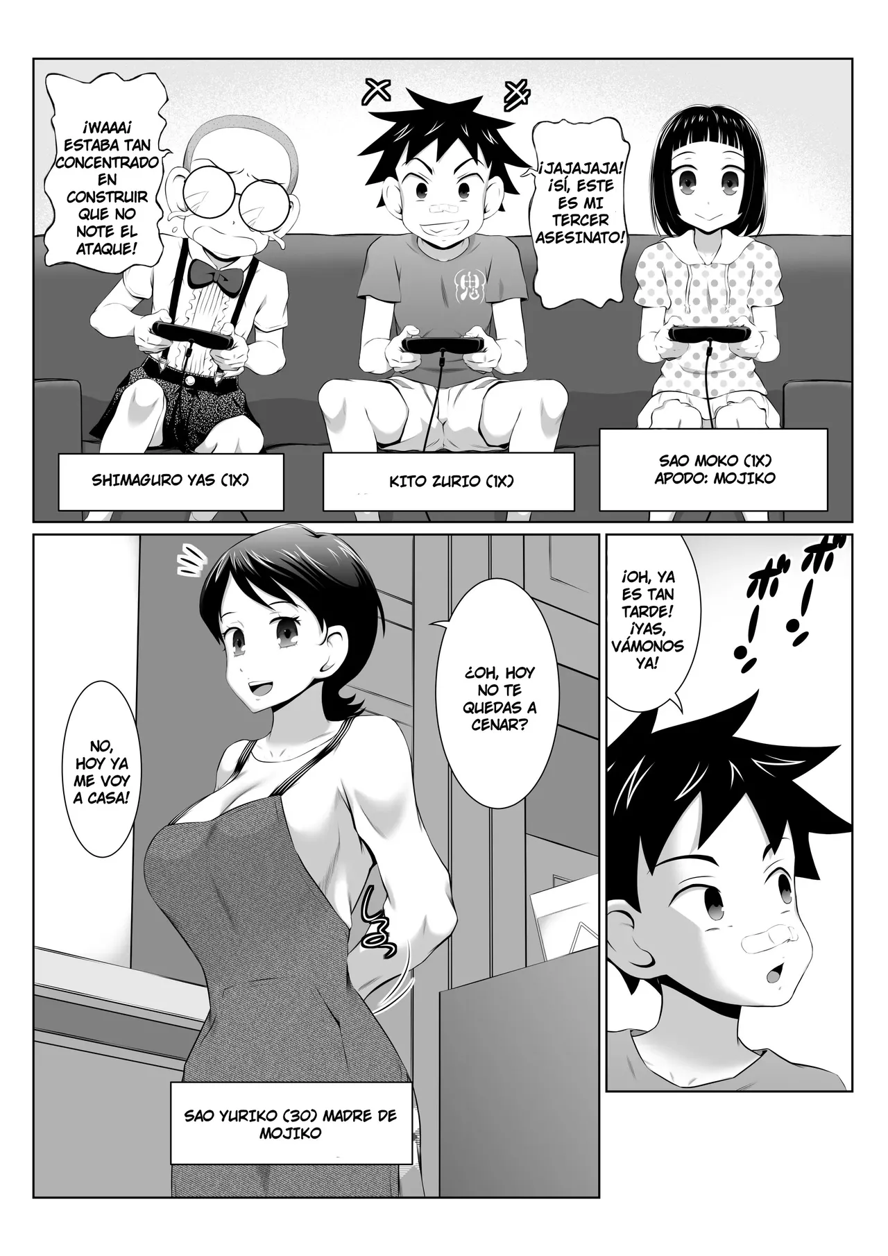 Yuriko Mama no Sukebe Yuudou Sex Mission!｜¡La Misión de Inducción Lasciva de Yuriko Mama! page 3 full