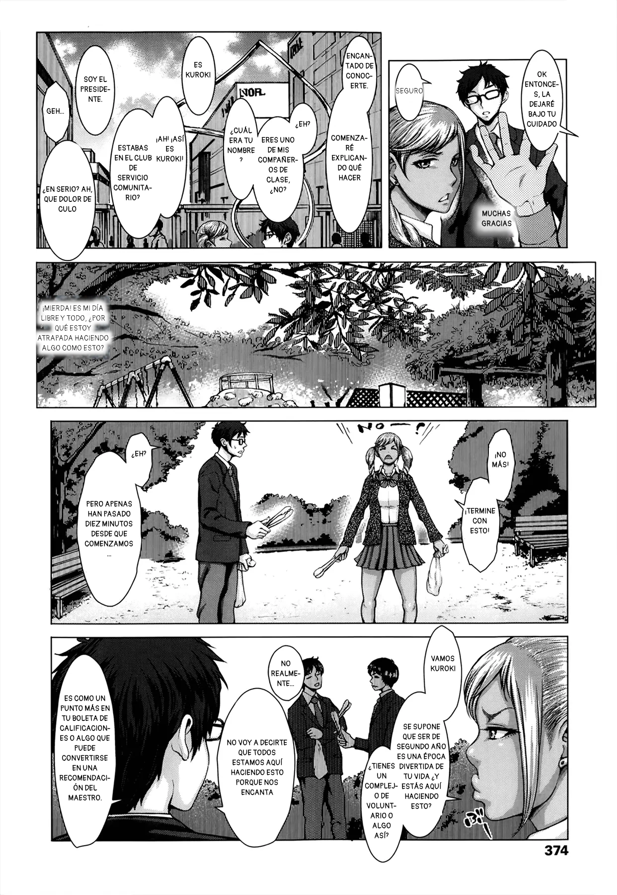 Kuroi Houshi Katsudou｜Servicio Comunitario Junto a una Gal Blonceada page 2 full