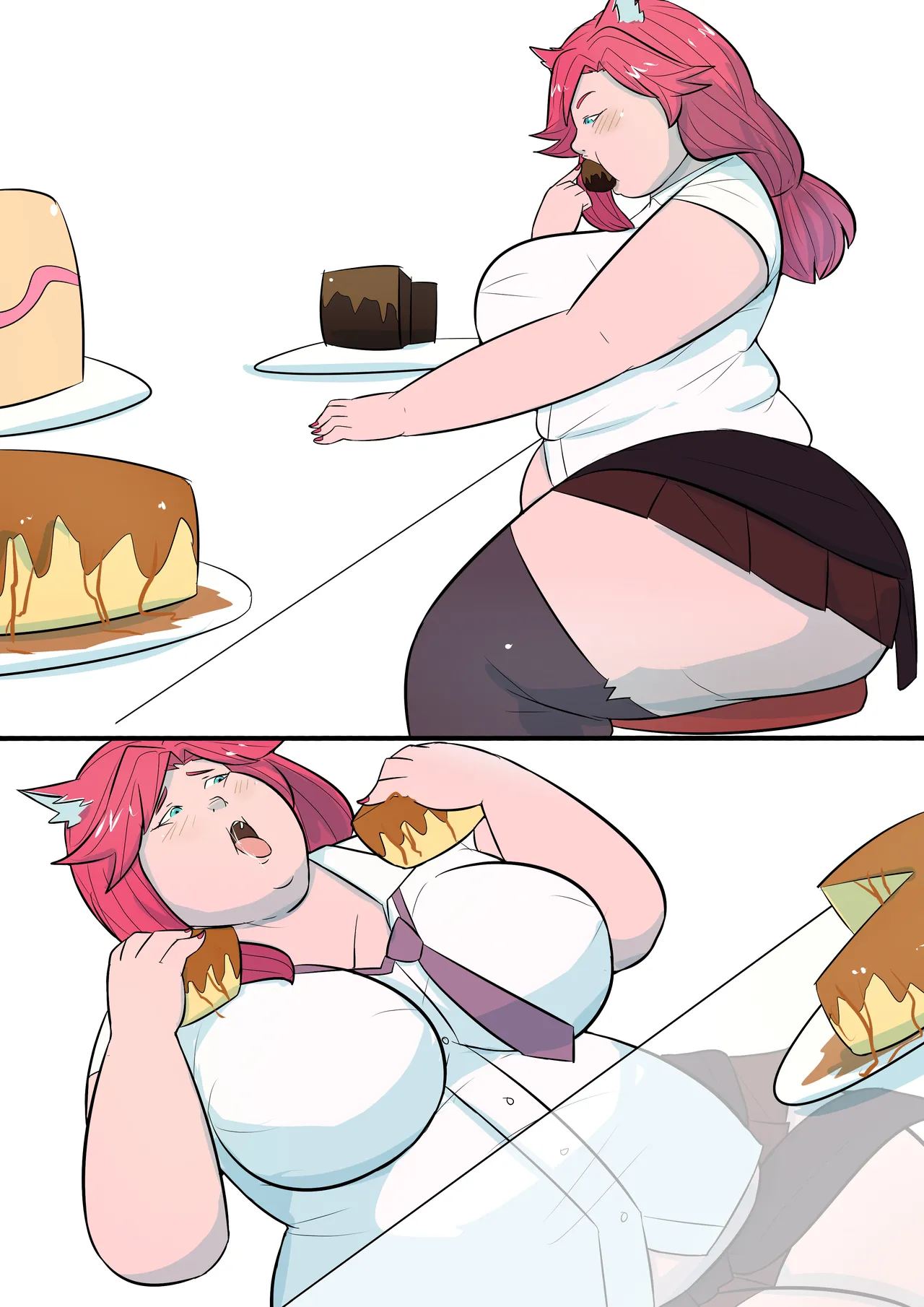 Xayah weight gain+pig transformation page 3 full