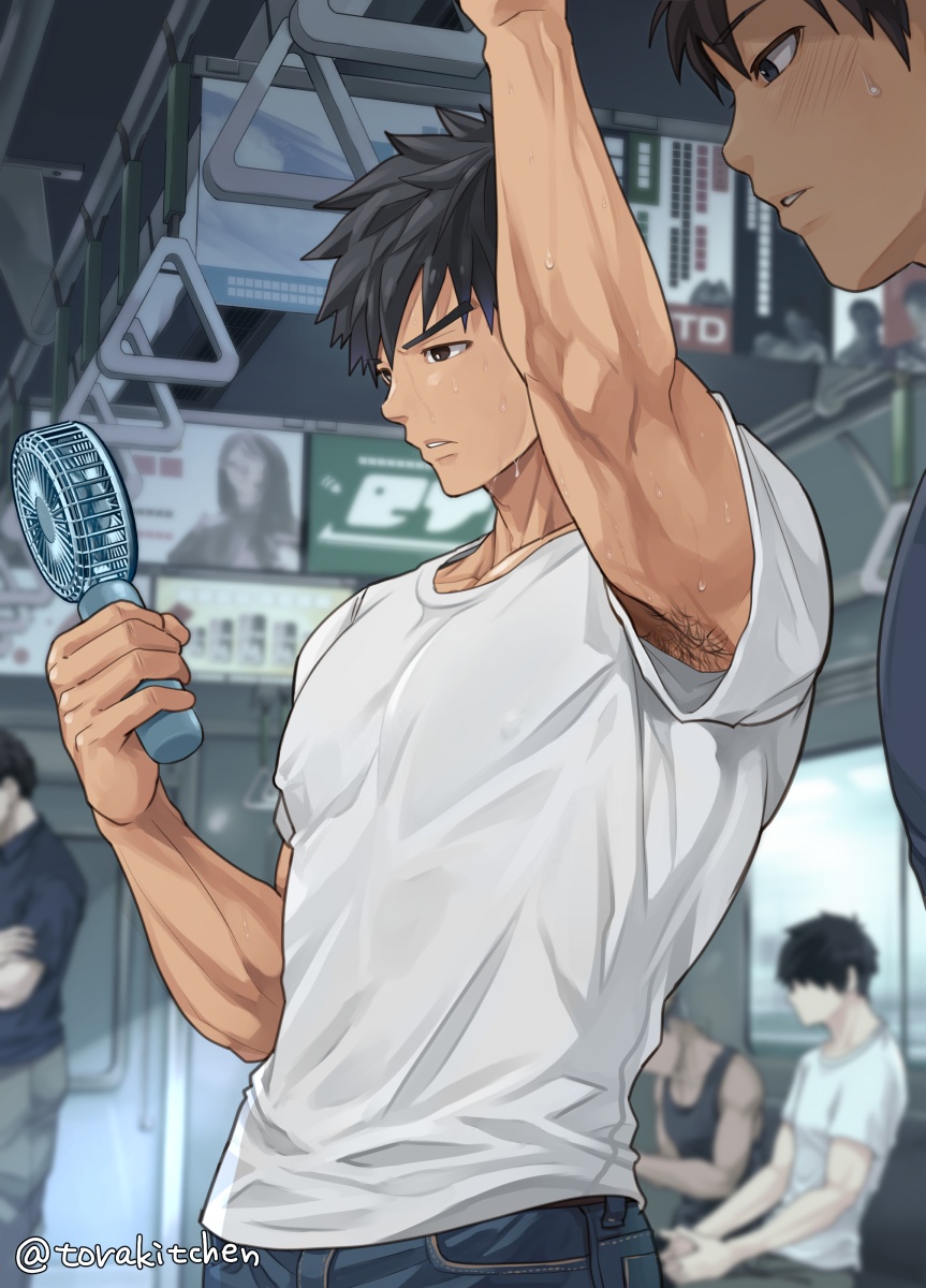 電車で腋チラ page 6 full
