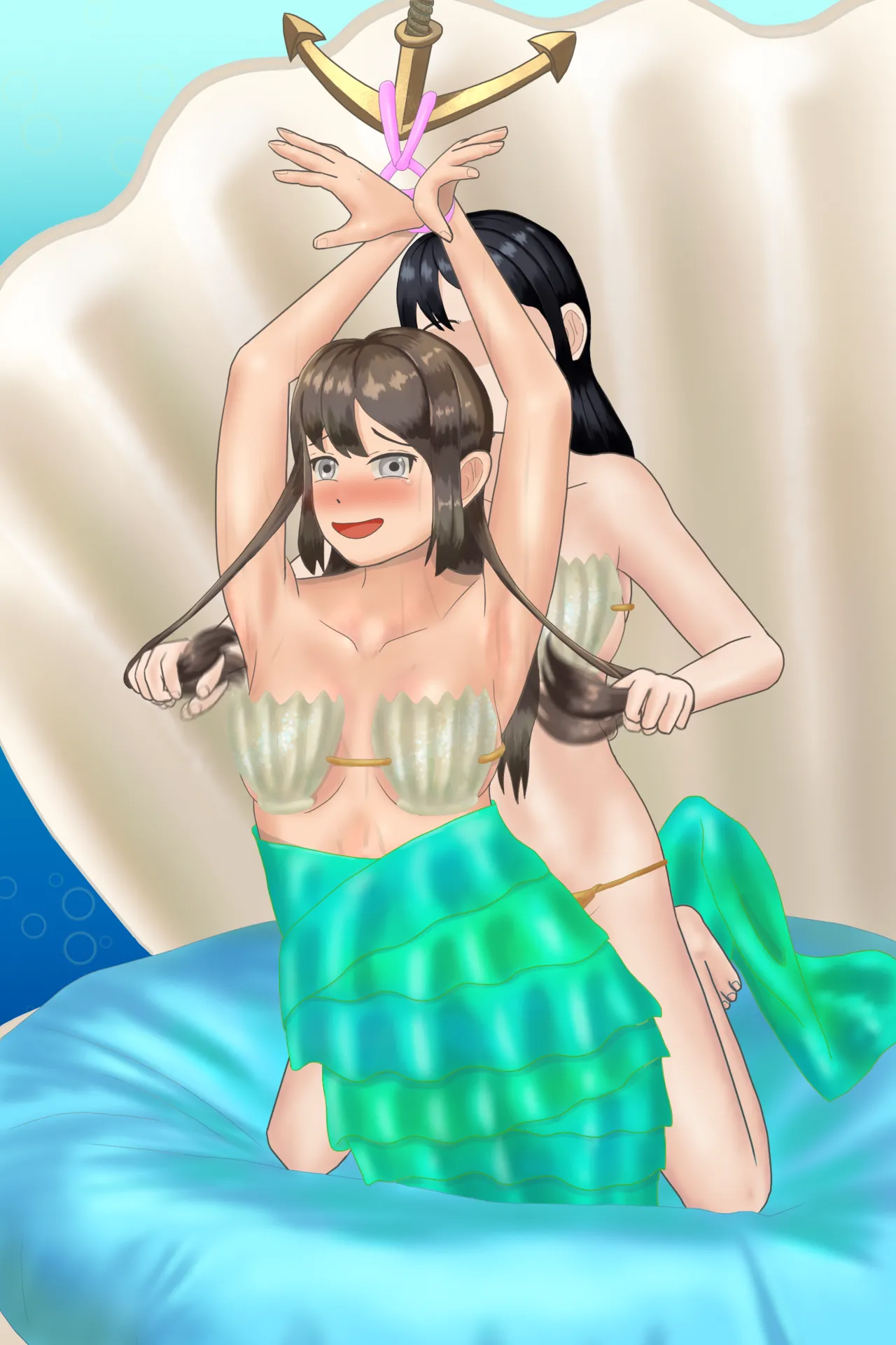 Mermaid-style ribbon restraint page 1 full