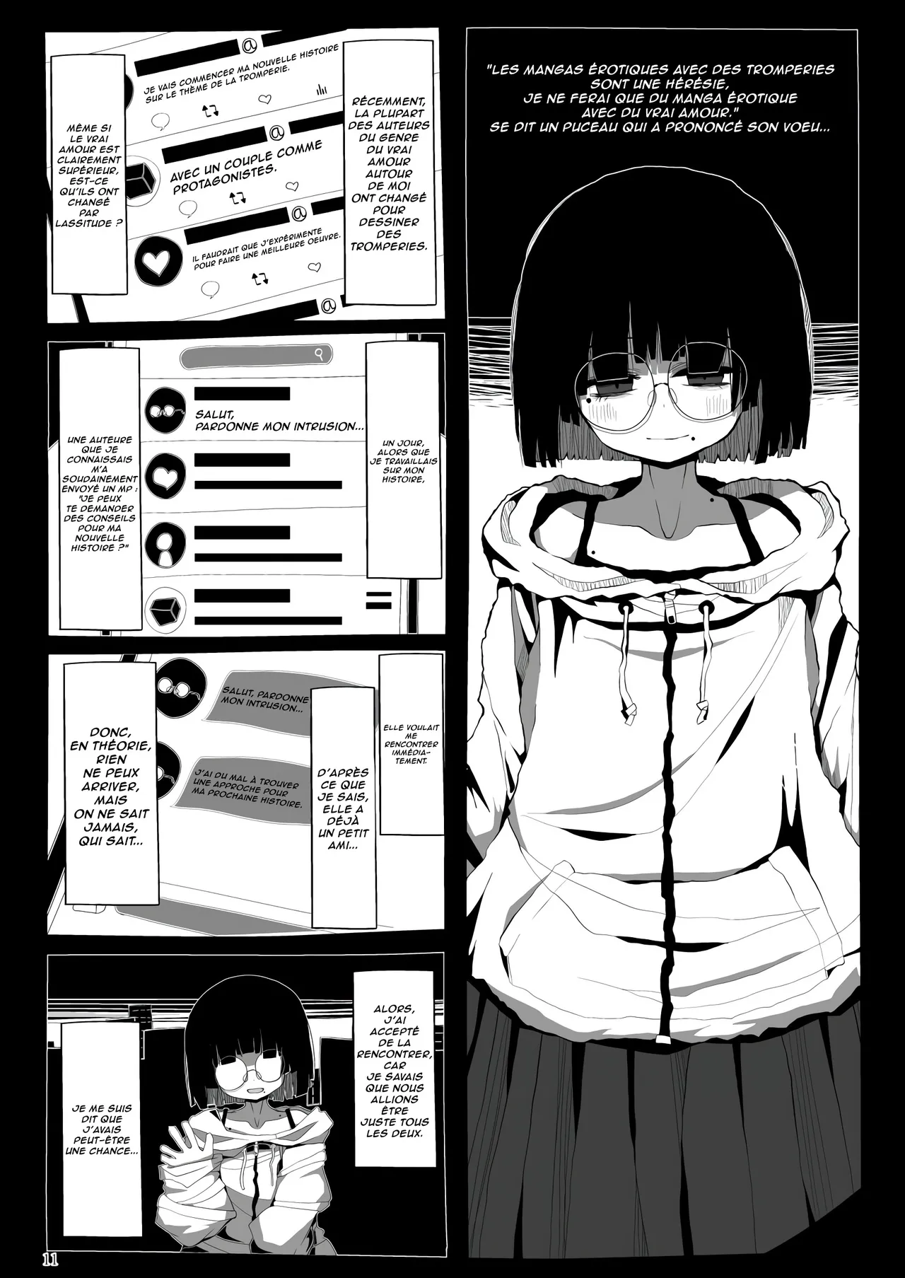 Jimi de Otonashisou ni Miete Doutei wo Taberu no ga Shumi no Warui Onna no Ko Doujin Sakka-chan ni Seiheki wo Dame ni Sareru Douteikuntachi no Hanashi page 10 full