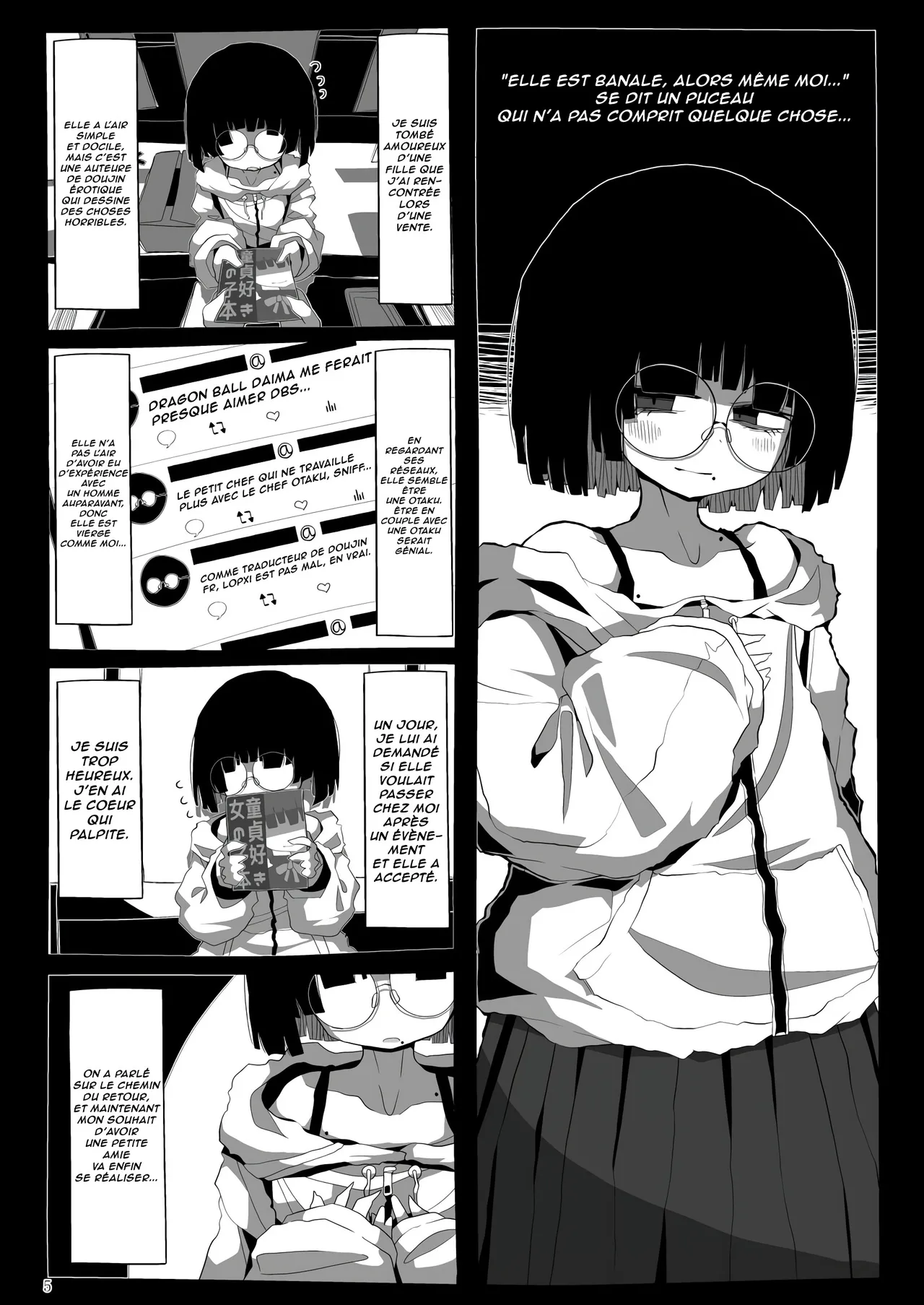 Jimi de Otonashisou ni Miete Doutei wo Taberu no ga Shumi no Warui Onna no Ko Doujin Sakka-chan ni Seiheki wo Dame ni Sareru Douteikuntachi no Hanashi page 4 full