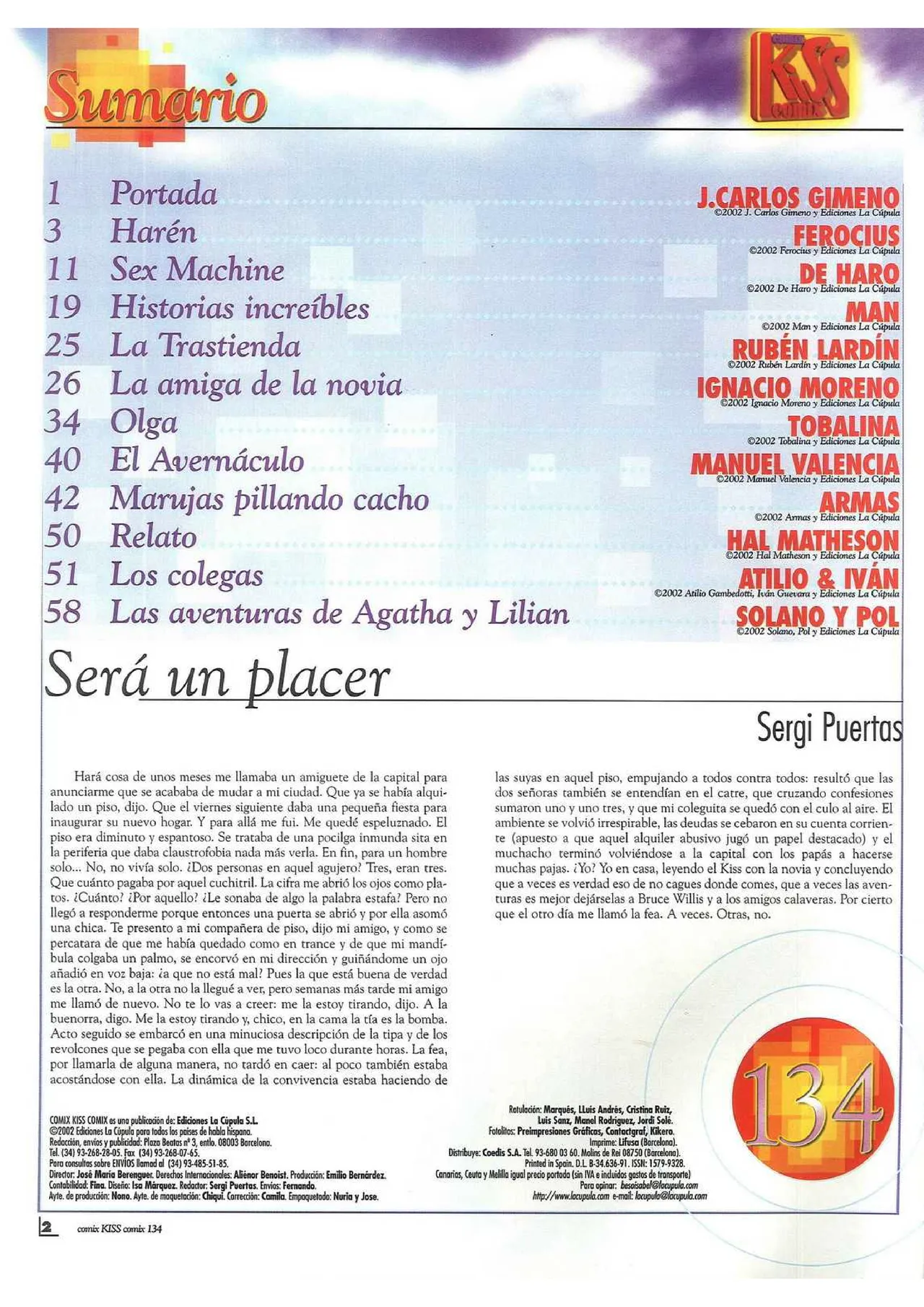 Kiss Comix #134 page 2 full