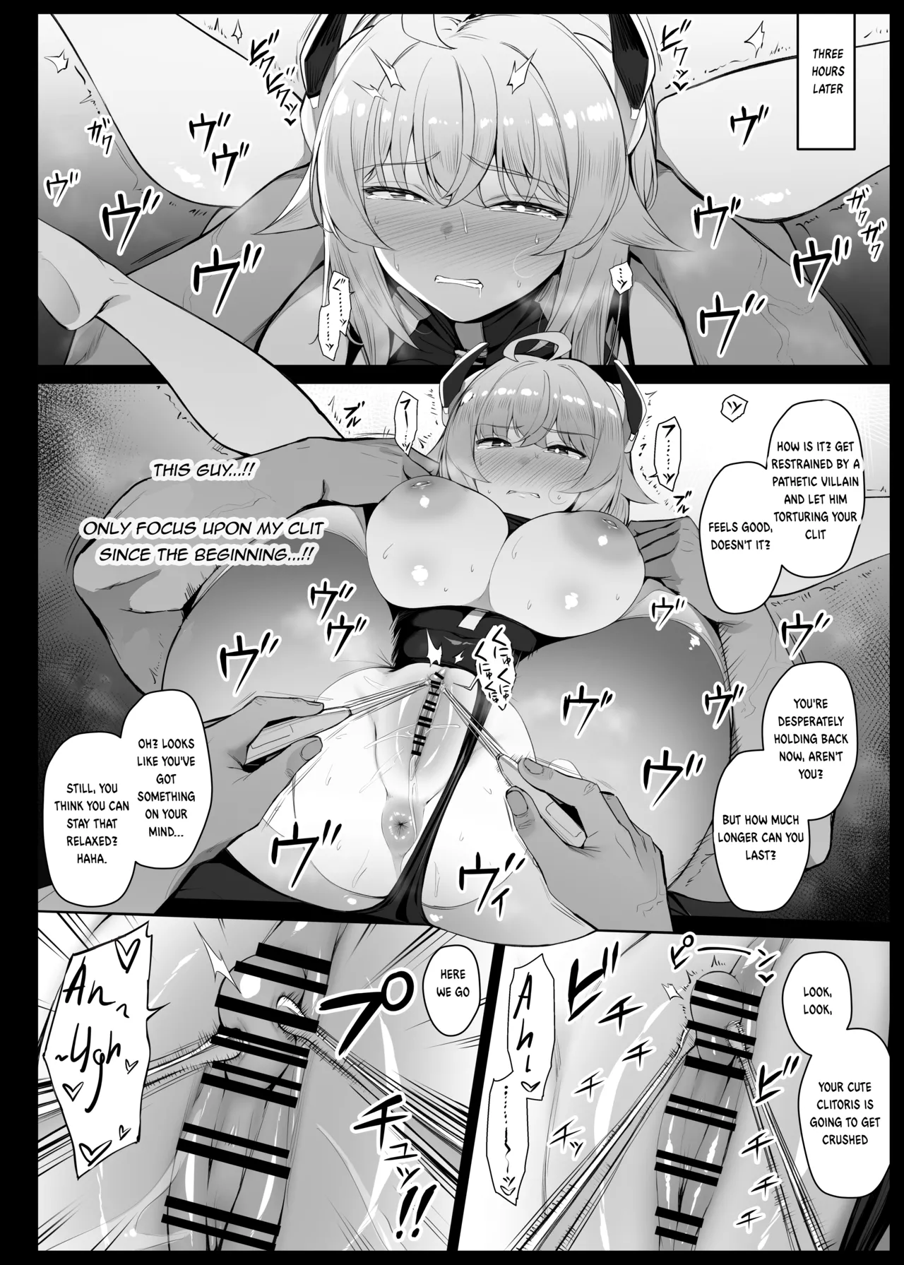 Heroine who gets caught by a villain and subjected to clitoral torture EP1 page 5 full