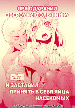 (COMITIA101) [Search-Light (Risei)] Орк одурачил звероухую эльфийку и заставил принять в себя яйца насекомых / Kodomo Orc ni Damasarete Kyouseiteki ni Mushi ni Sanran Saserareru Kemonomimi Elf [Russian] [MrVoldo]