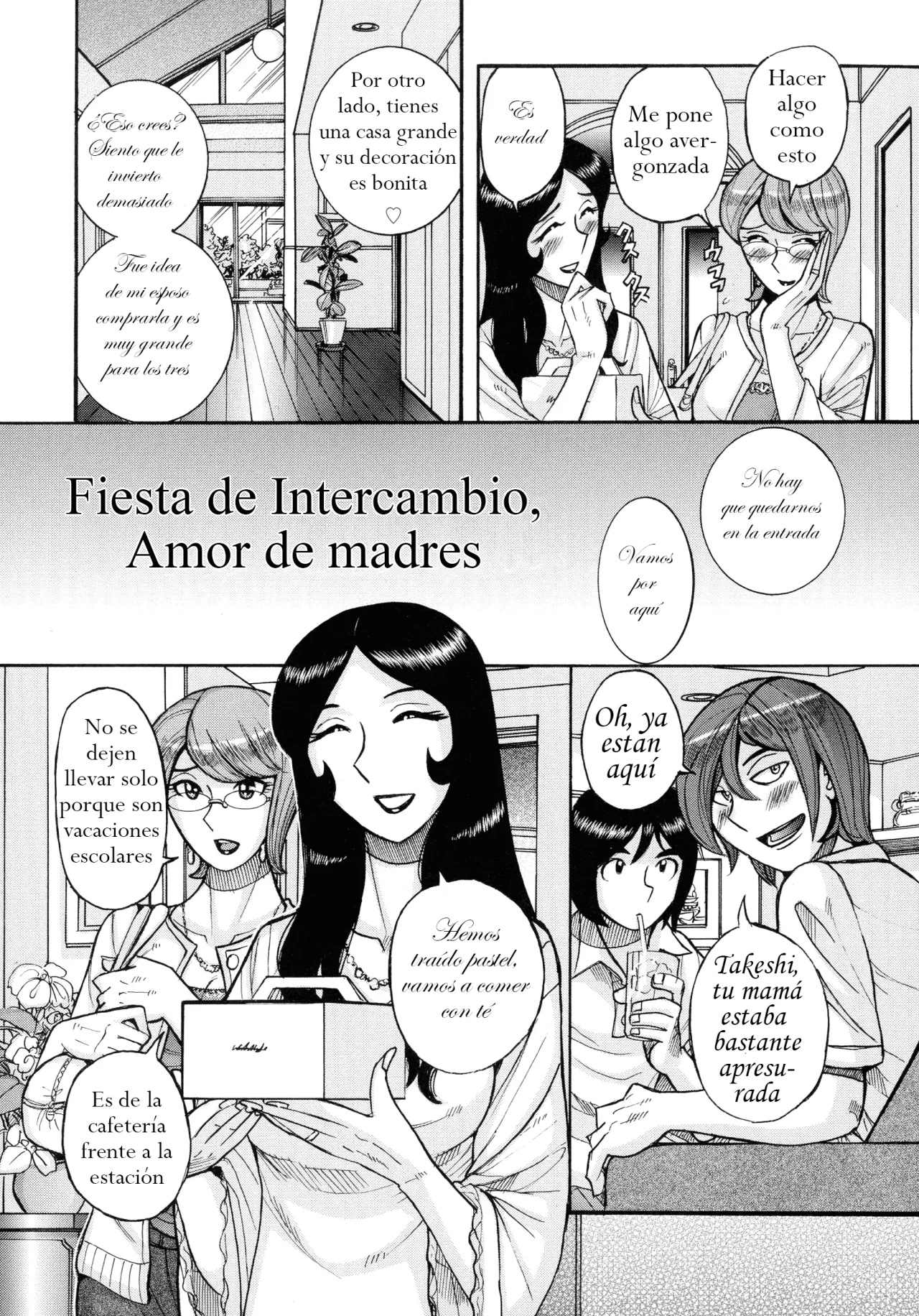 Haha Niku Koukan-kai Zenpen｜Fiesta de Intercambio, Amor de Madres Parte 1 page 2 full