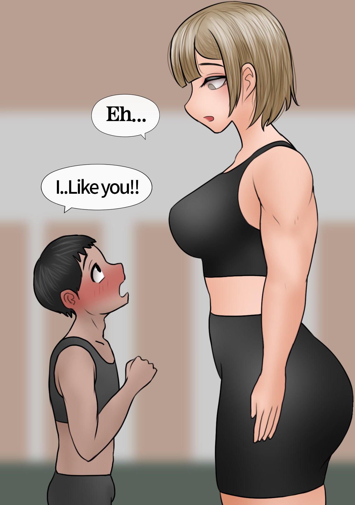 Senpai won’t leave the big Kohai alone 1-2 page 1 full