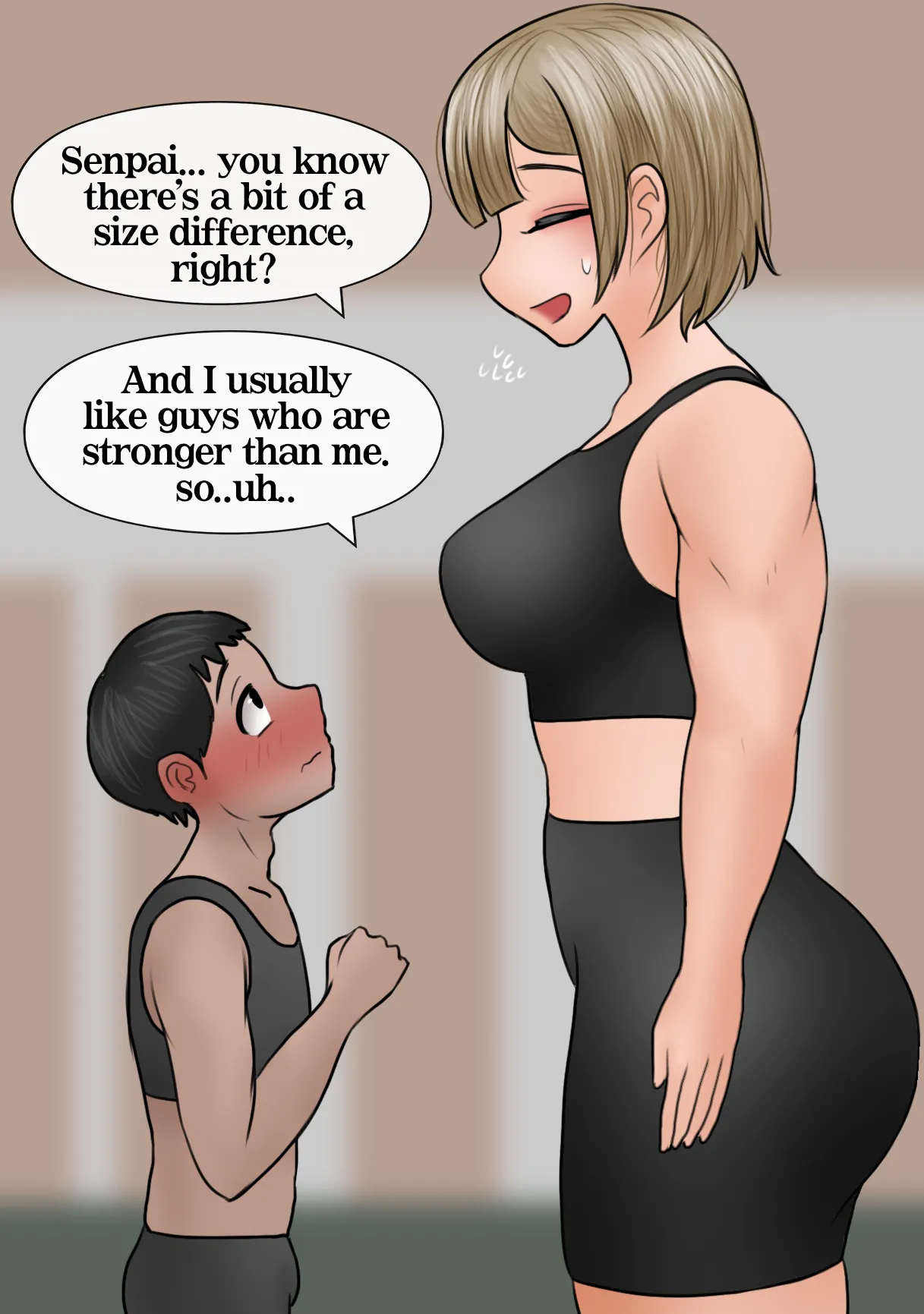 Senpai won’t leave the big Kohai alone 1-2 page 3 full