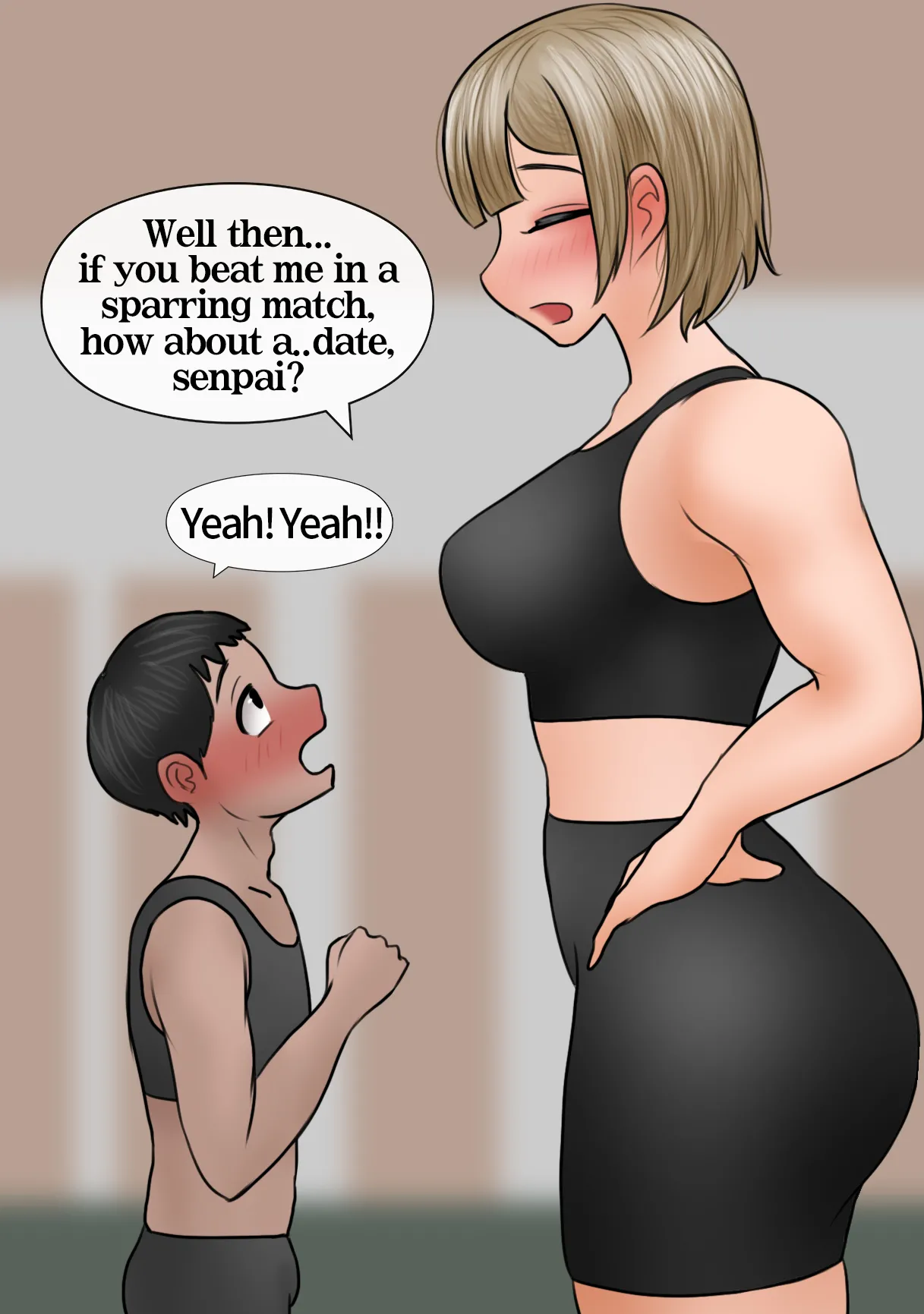 Senpai won’t leave the big Kohai alone 1-2 page 7 full