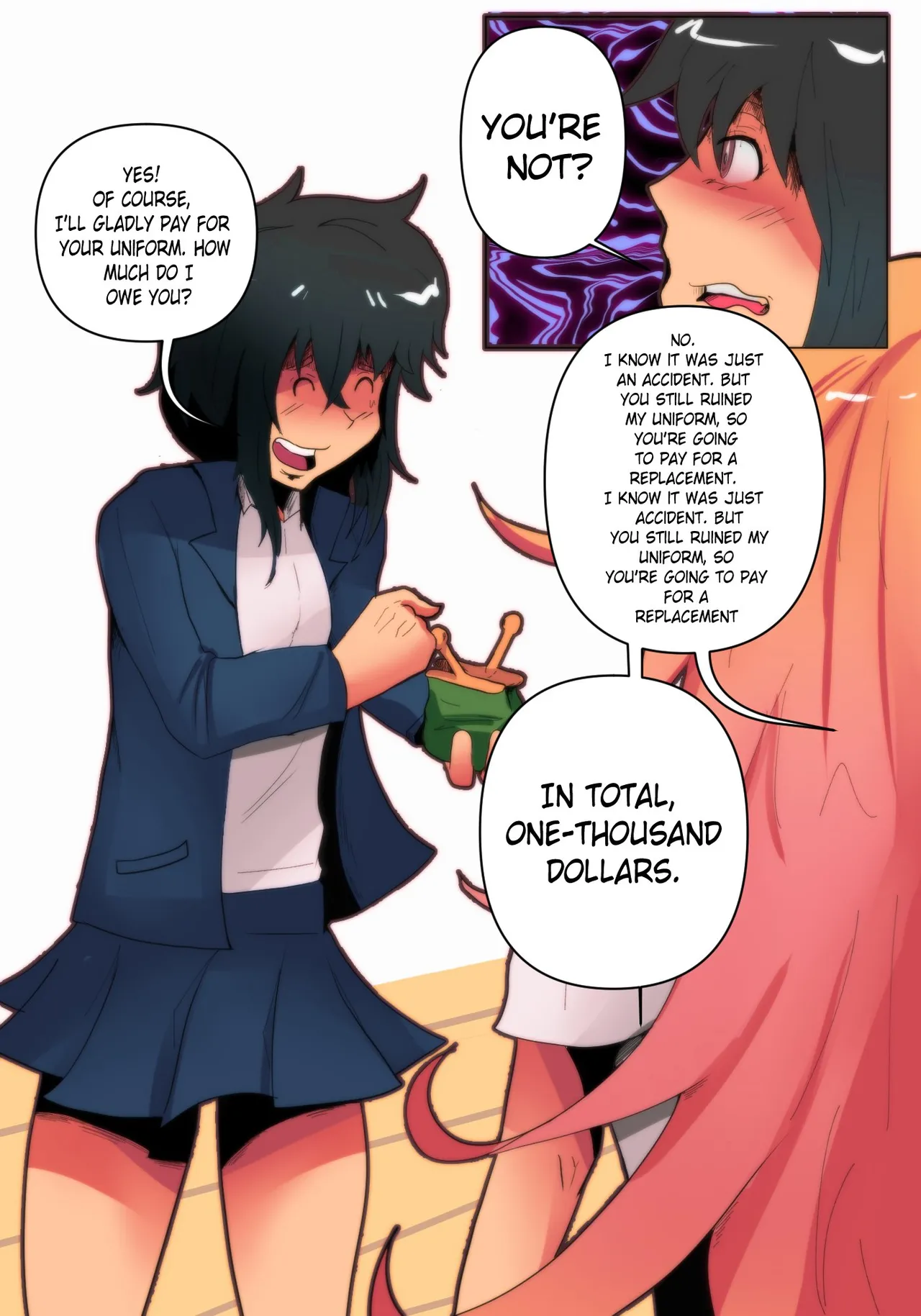 It Was an Accident! / Izumi is Over Confident / Settling the Debt / Paying the Debts page 8 full