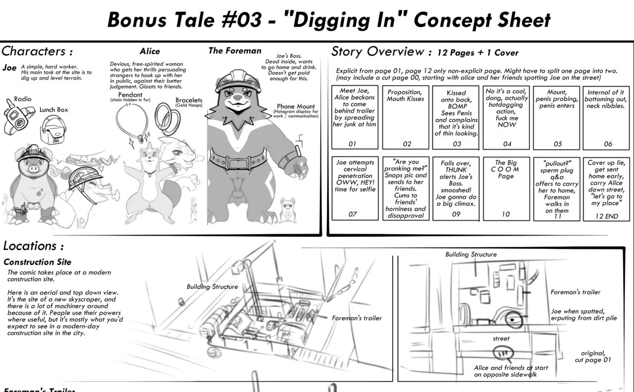 Collection of single and two page Patreon works page 10 full