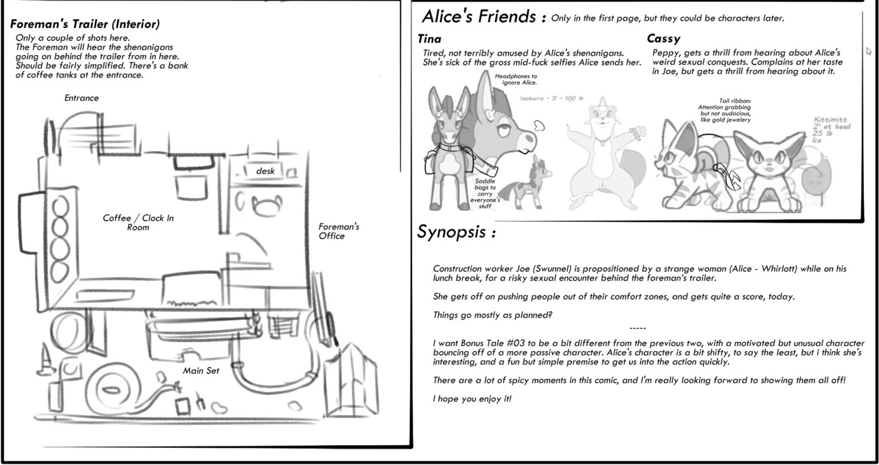 Collection of single and two page Patreon works page 9 full