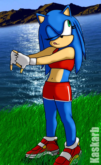 Tails x Female Sonic cover