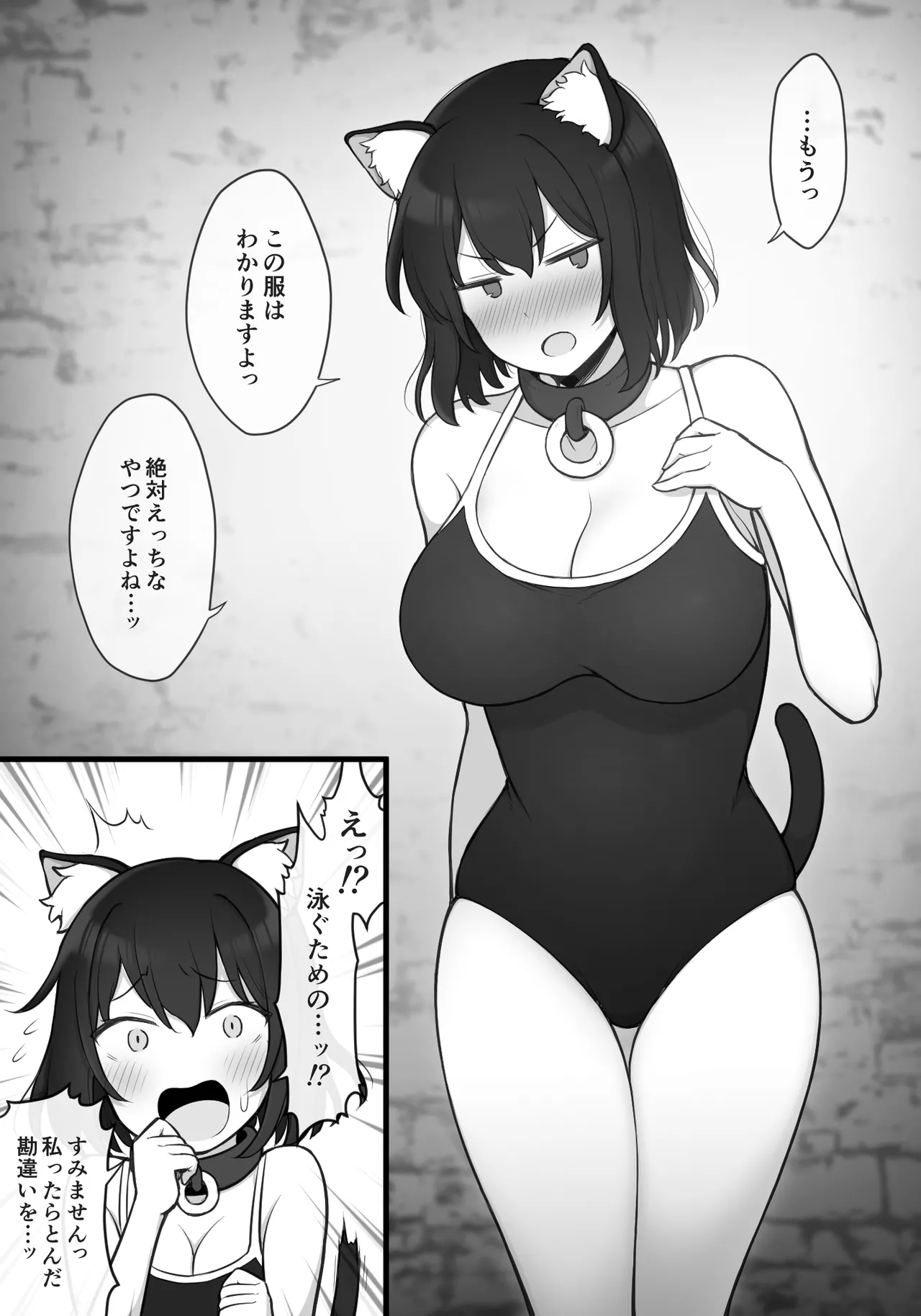 猫耳ちゃんに水着を着せて楽しむ異世界転生した主人公君 page 2 full