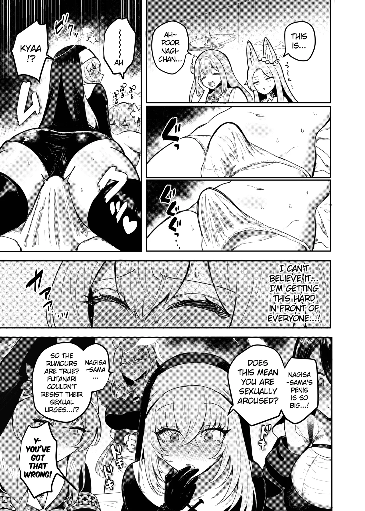 Futanari Tea Party Dosukebe Tougijou Nagisa VS Sisterhood + Kyuugo Kishidan page 10 full