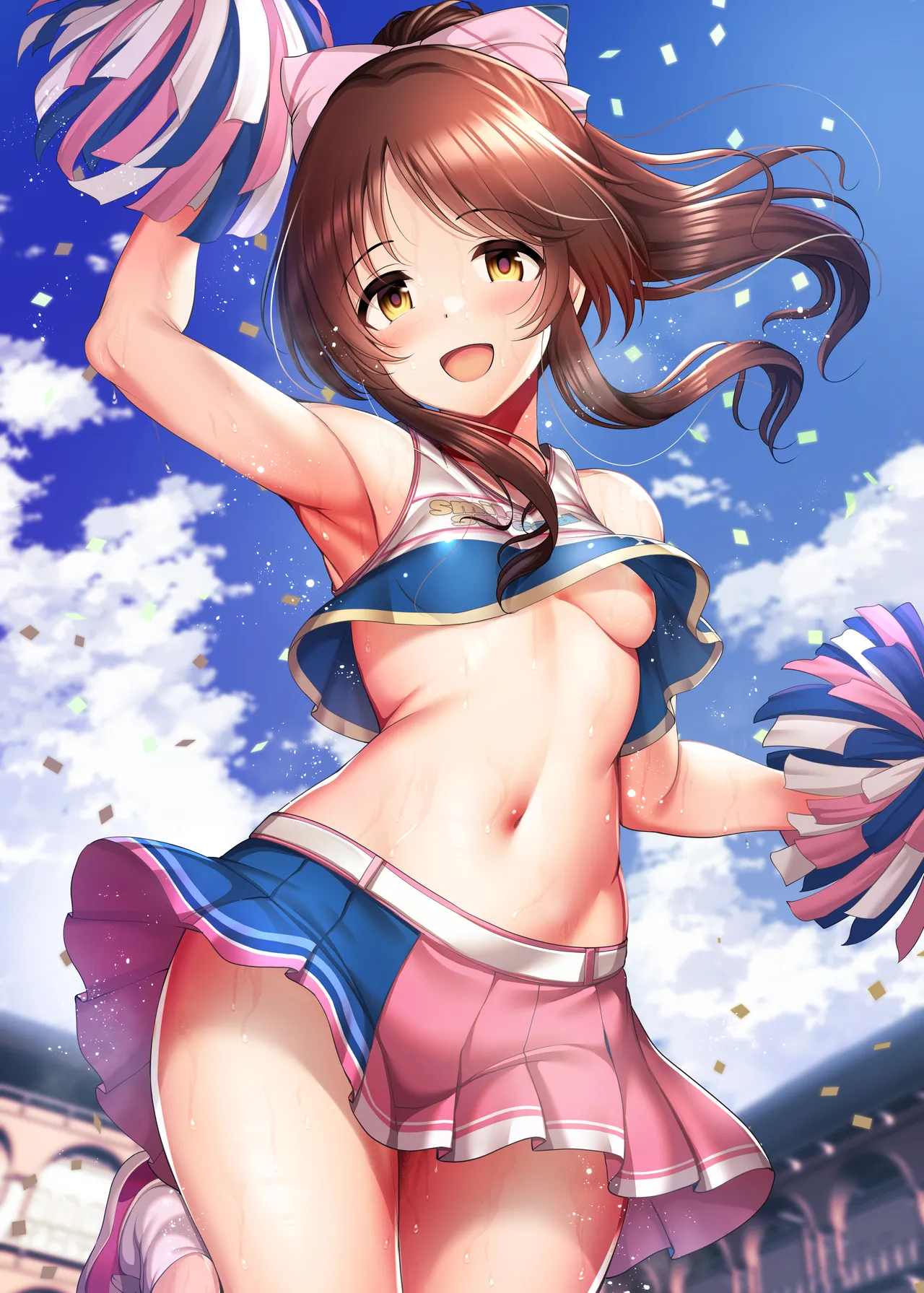 ドスケベ世界線のチア藍子【ノーパンノーブラ・下着・裸差分】 page 6 full