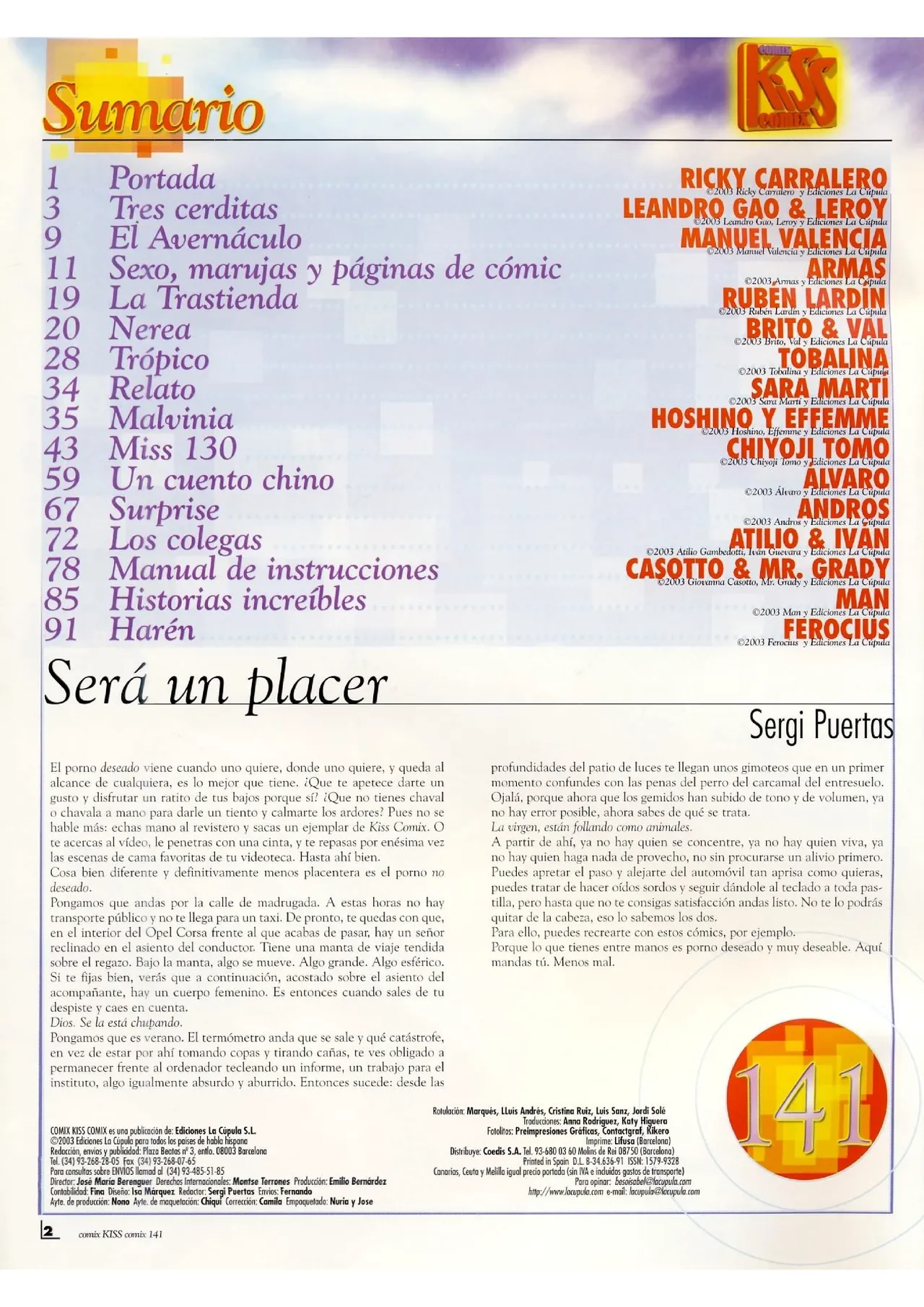 Kiss Comix #141 page 2 full